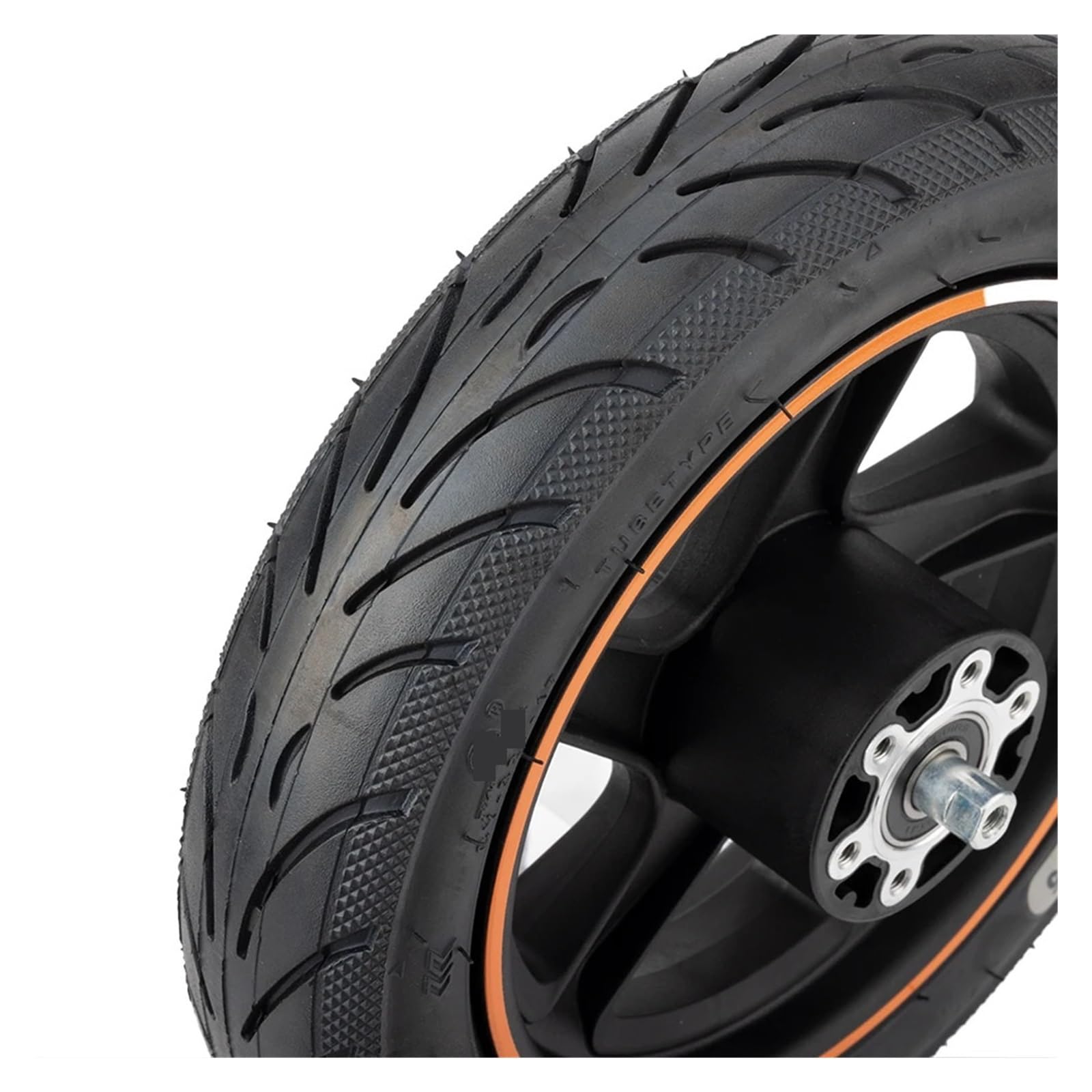 Roue arrière Compatible avec Les Scooters électriques Ninebot F20, F30, F40, F40D et F40E, moyeu ABS avec Chambre à air et pneus(Orange Color)