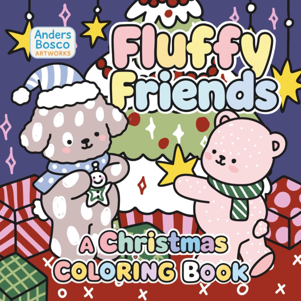 Fluffy Friends A Christmas Coloring Book: Color, Relax & Celebrate | 35 Festive Friends in Cozy Holiday Scenes to Color | Heartwarming Christmas Art ... & Calm Moments | Joyful Holiday Scenes