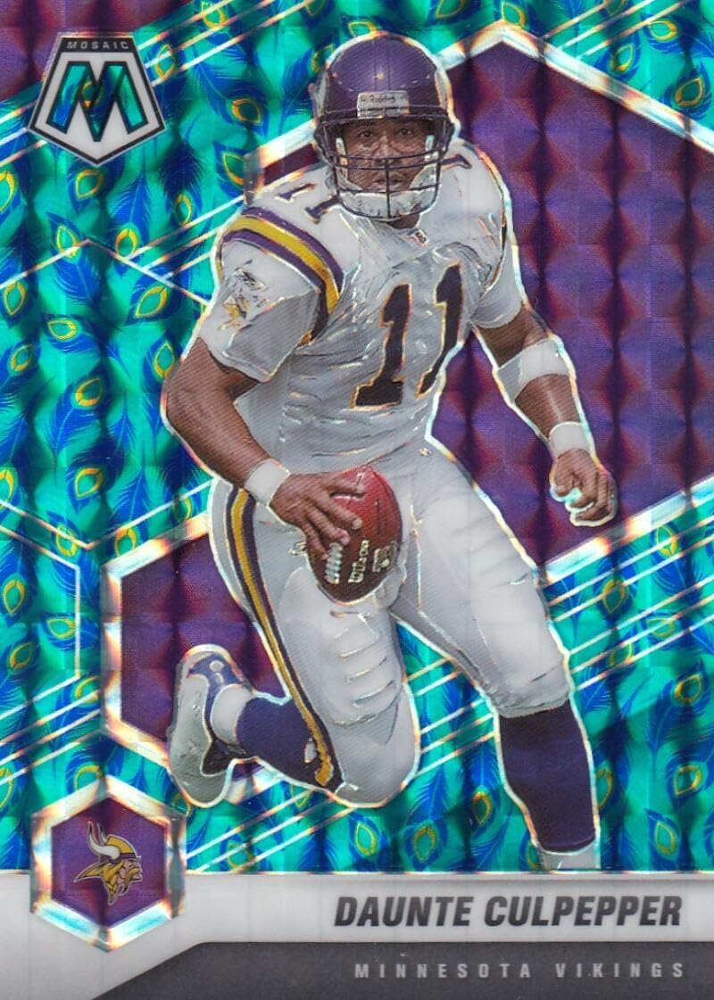 Football Trading Card 2021 Panini Mosaic Mosaic Choice Peacock #129 Daunte Culpepper NM Near Mint Vikings