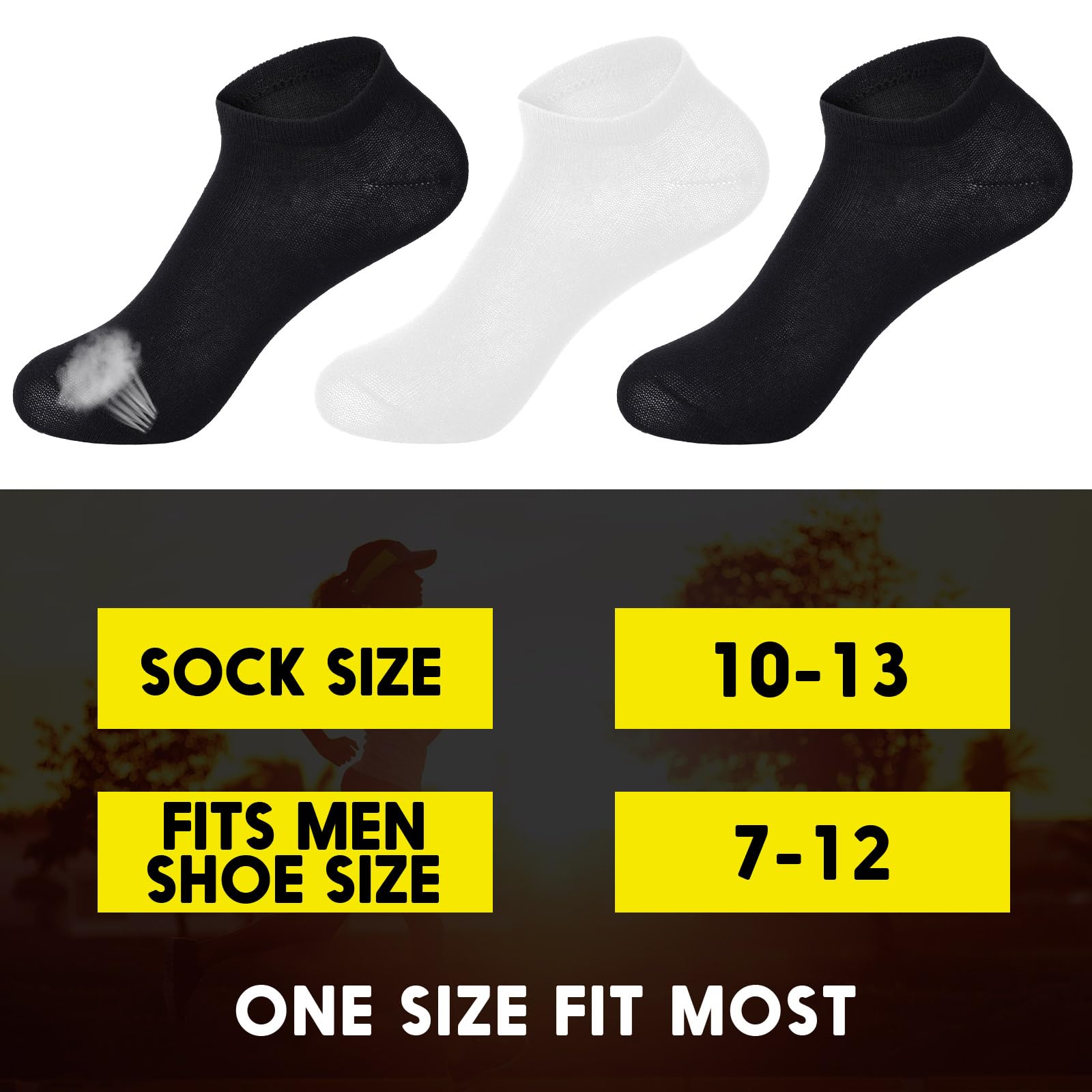 JaGely 100 pares de calcetines de tobillo de corte bajo a granel para mujeres y hombres, delgados, transpirables, casuales, invisibles y atléticos de algodón