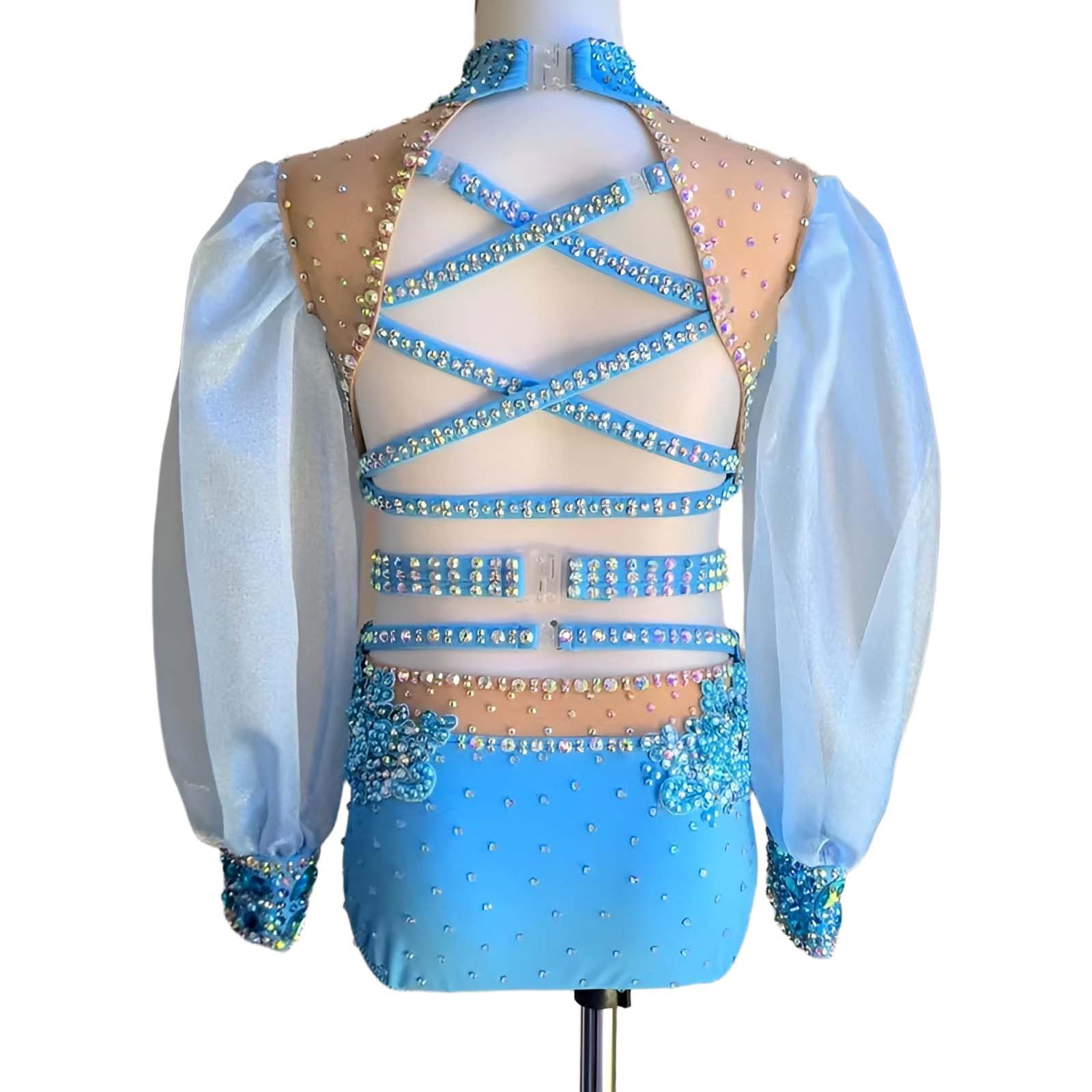Strój do Tańca Lirycznego Damski Spandex Siatka Cyrkonie na Zawody