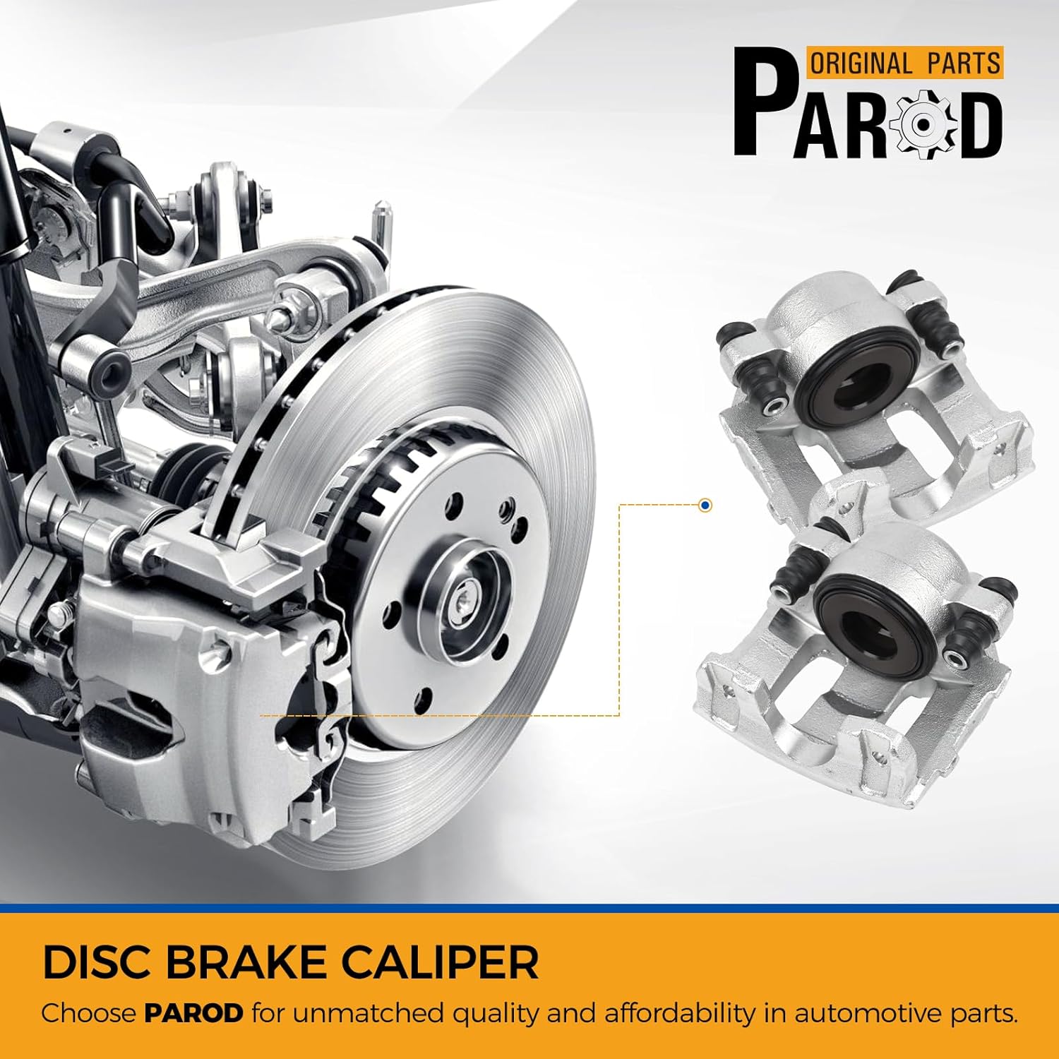 PAROD 184340 184339 Front Disc Brake Caliper Fit for 1990-2001 Jeep Cherokee, 1990-1992 Comanche, 1993-1998 Grand Cherokee, 1993 Grand Wagoneer, 1997-2006 TJ, 1990 Wagoneer, 1990-2006 Wrangler