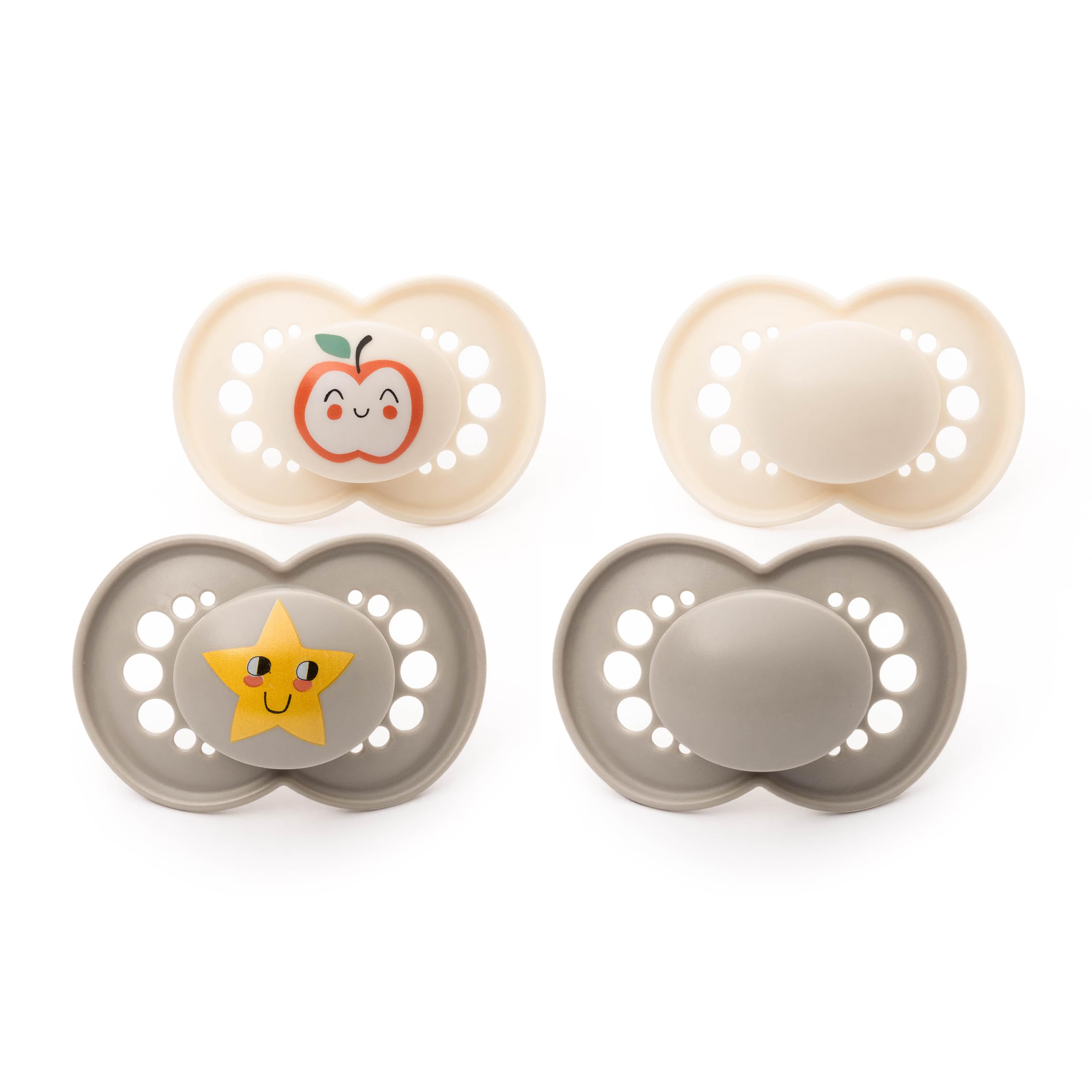 MAM Original Soothers | 18-36 Months | 4 Pack | Sustainable Materials | Baby Accessories | Stone