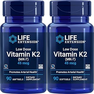 Life Extension Low Dose Vitamin K2, 90 Softgels (Pack of 2)