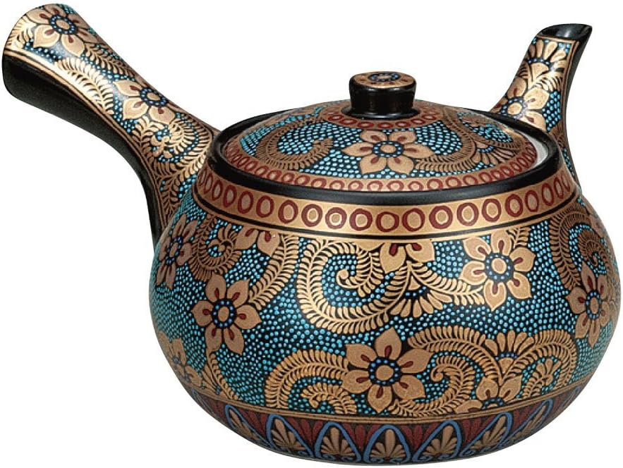 深川製磁 金武自然 水墨山水画 茶器揃(蓋付き湯呑五客・急須) 深川製磁