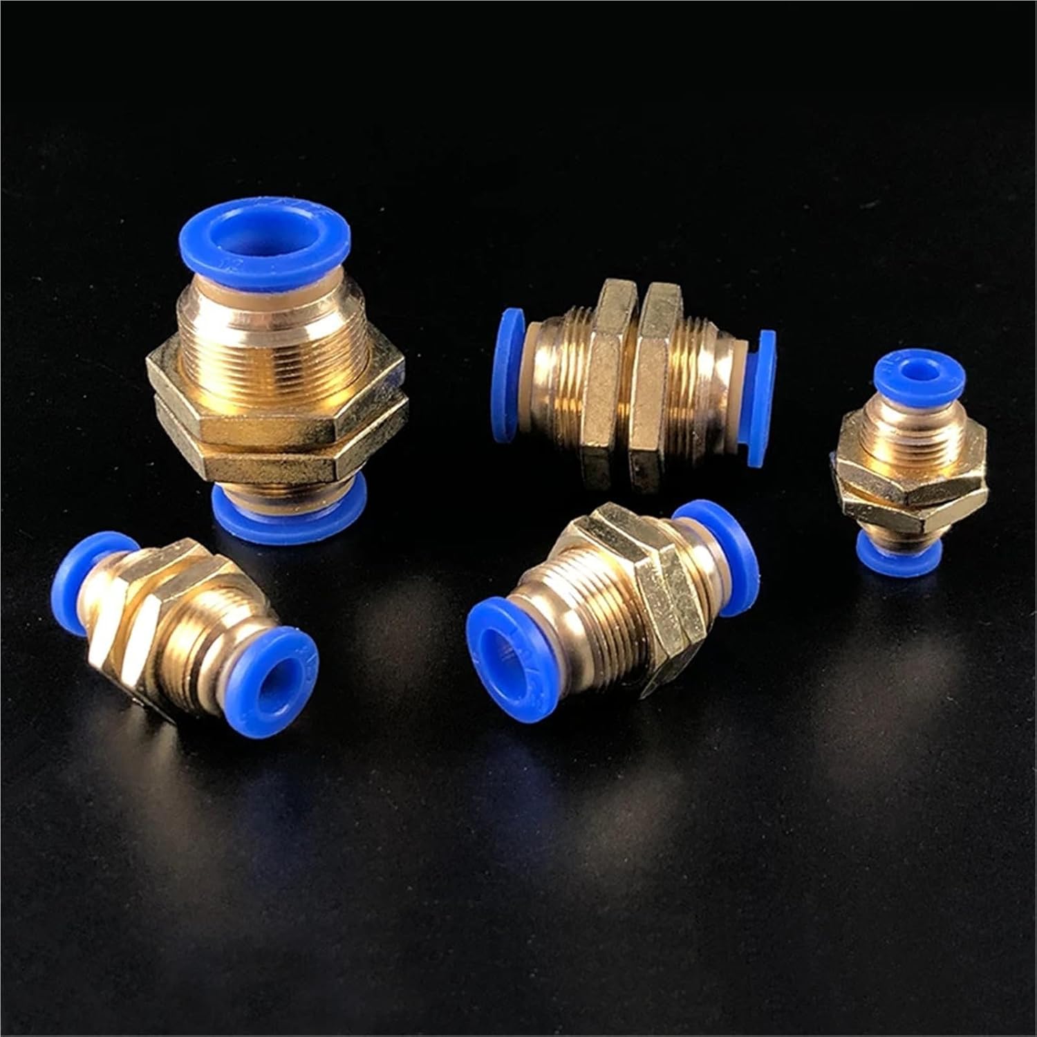 Pneumatic Fitting Straight Push Plastic Connector 4/6/8/10/12mm Trachea PM Hose Tube 5Pcs(PM-4)
