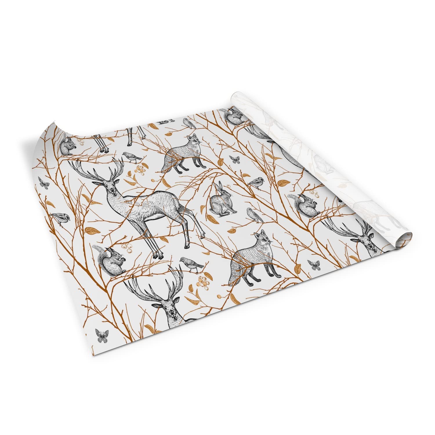 Feuille collante auto-adhésive mate pour relooker commode et placards avec animaux sauvages
