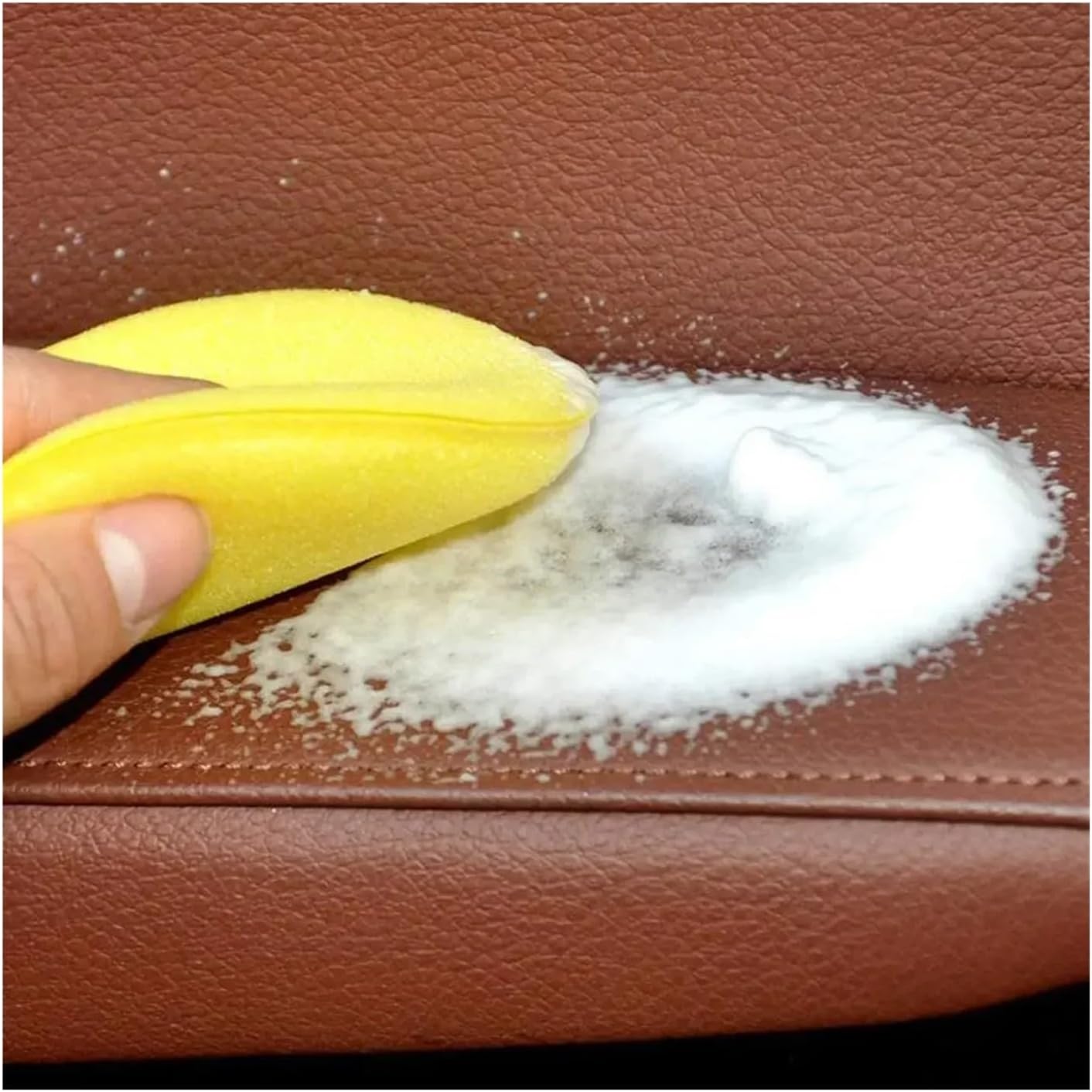 Car Round High Density Waxing Polish Sponges Foam Applicator Pads Curing and Polishing Sponges Auto Cleaning Tools Accessories(White)