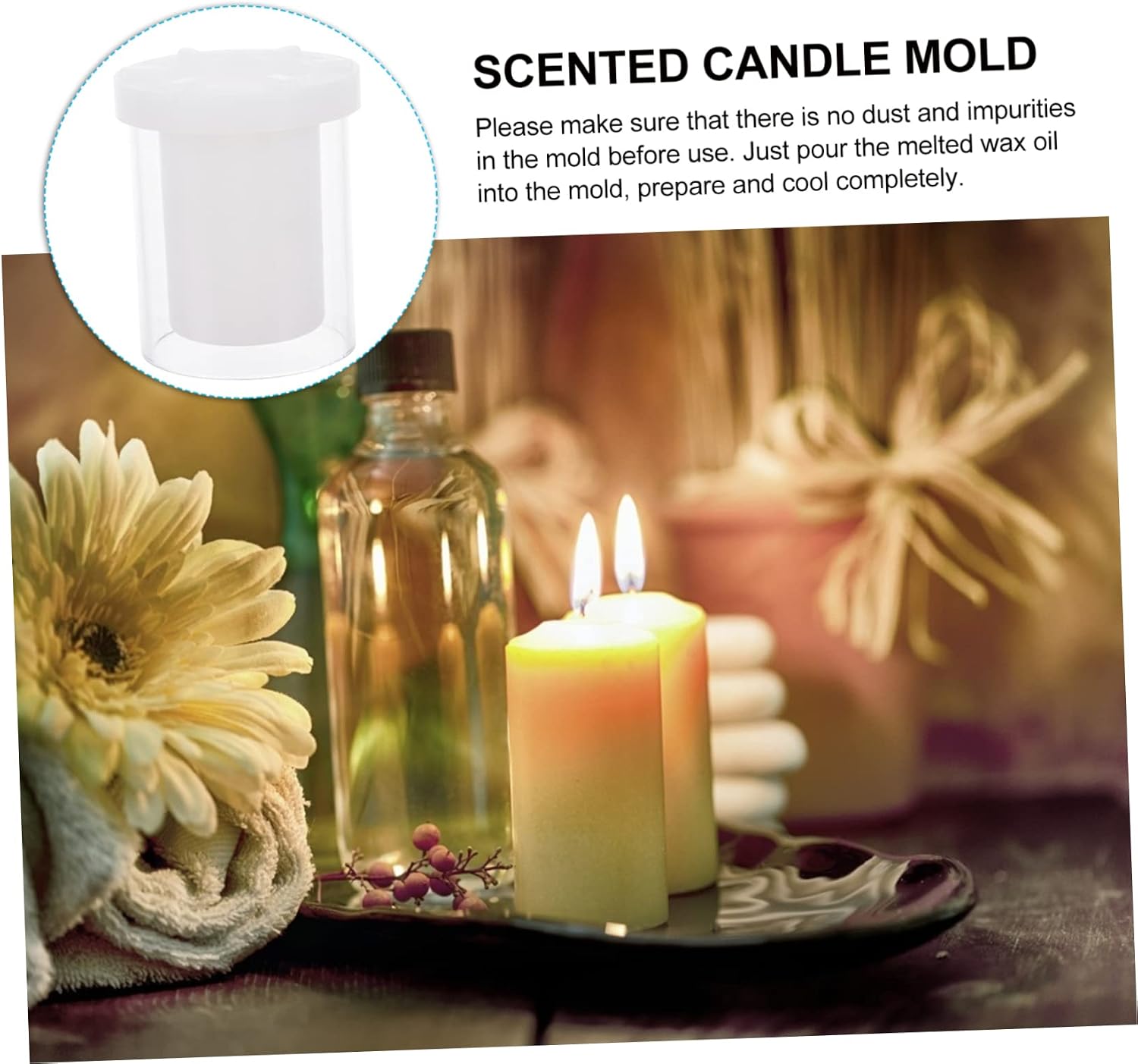 DIY Plastic Hollow Candle Mold for Pillar Candles Making