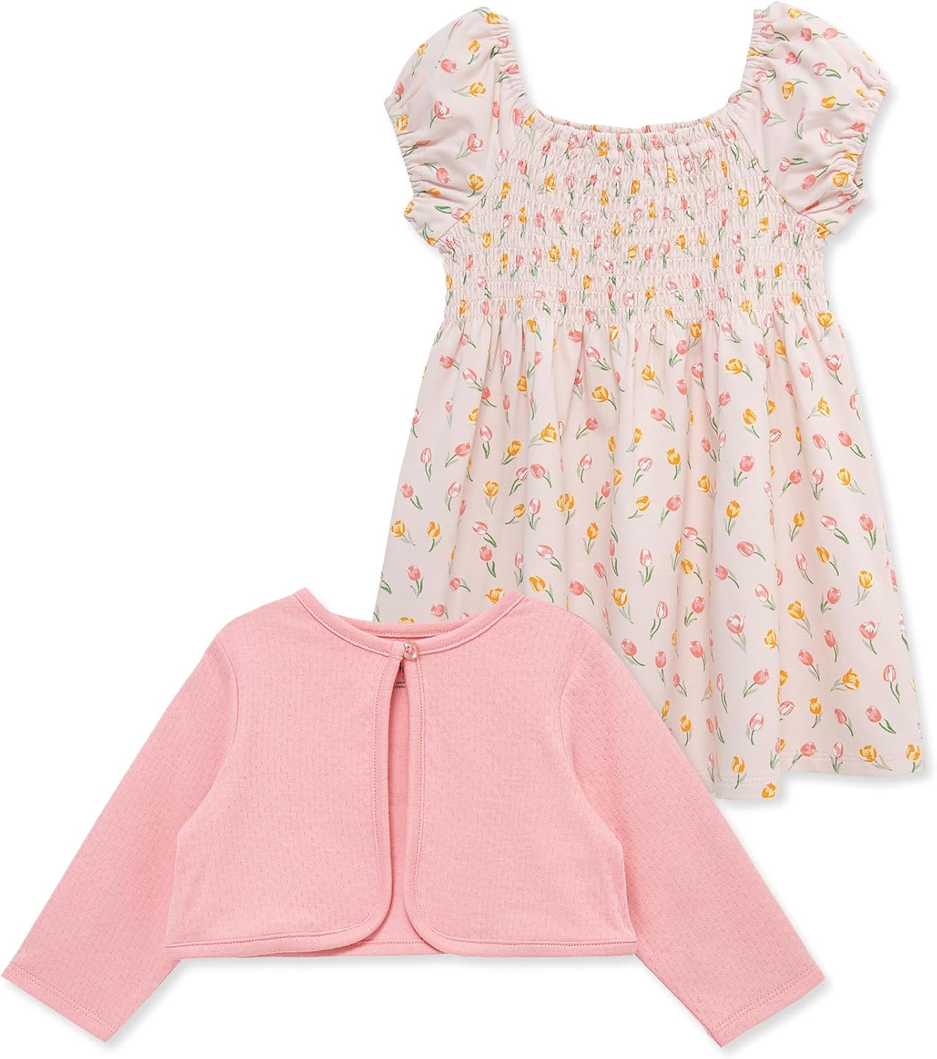 Little Me Clothes for Baby Girls' Knit Dress and Cardigan Sets, 12 Months - 4 Toddler