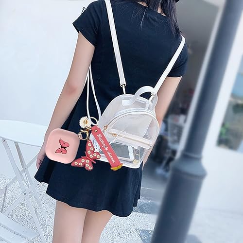 Miniatura 9 de Funda de silicona para Samsung Galaxy Buds2 Pro (2022)  Buds 2 (2021)  Galaxy Buds Pro (2021)  Galaxy Buds Live Case con llavero de mariposa,