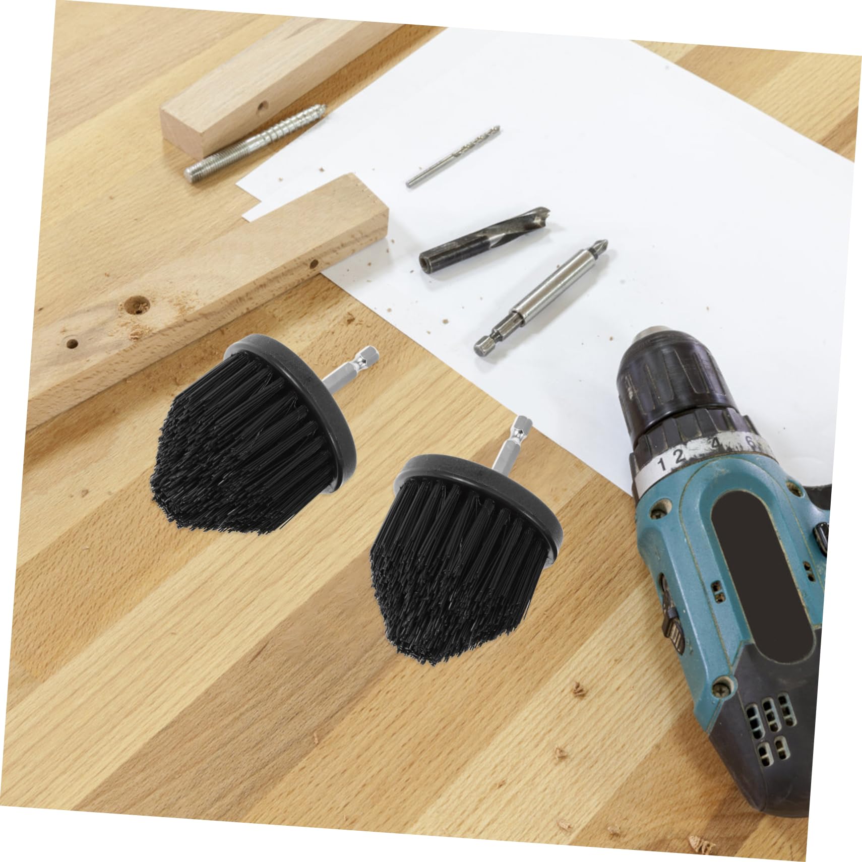 Amosfun 10 Piezas Cabeza de Cepillo de Taladro eléctrico Accesorio para Taladro con Cepillo para Fregar o para Accesorio de o de cerdas o de Fregar páginas
