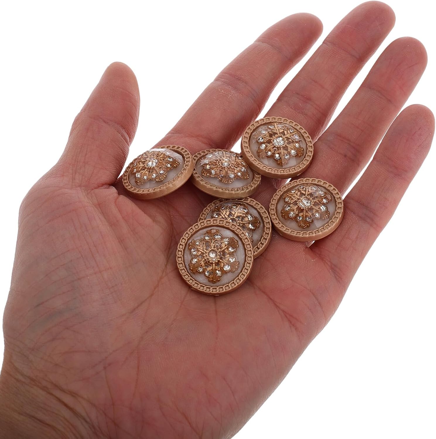 Artibetter 6pcs Metal Sewing Buttons for Women Gold Decorative Jacket Buttons for Coats and Apparel Vintage Style for Clothing Accessories image 4