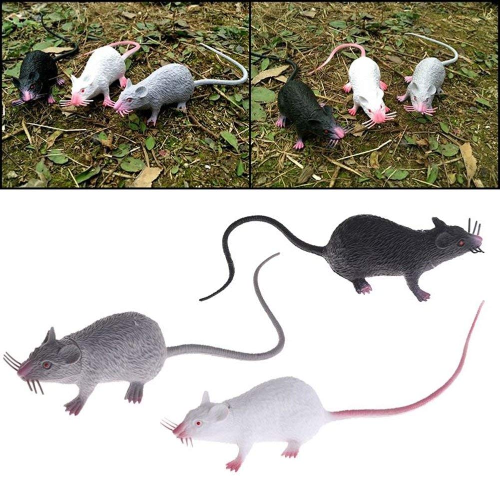 Halloween Gummi-Ratten (4 Stück) – Gruselige Deko, Ca. 11 Cm, Aus Kunststoff