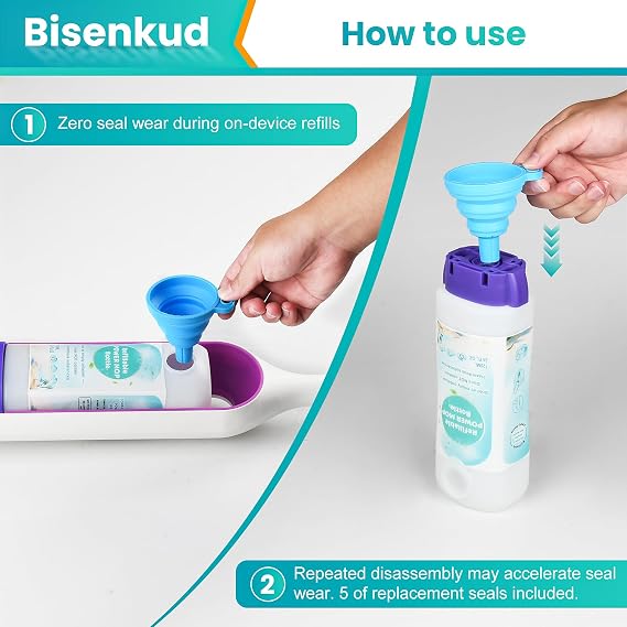 Bisenkud Leak-Resistant Refillable Bottle for Swiffer Power MopTM, 720mL