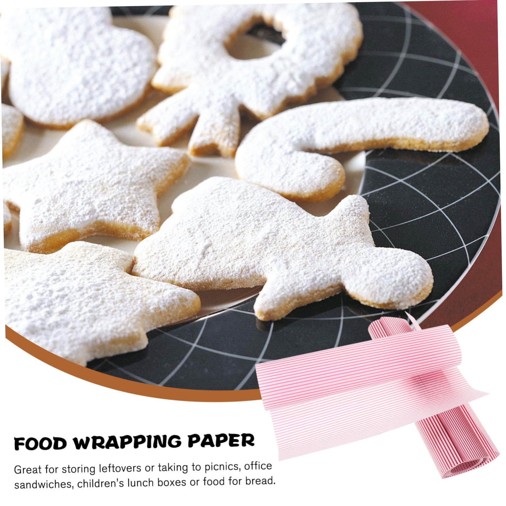 Cabilock 100Pcs Wax Paper Sheets Colored Food Wrapping Paper for Sandwiches Fried Chicken Wraps Greaseproof Baking Liner for Cafes Restaurants Home Use
