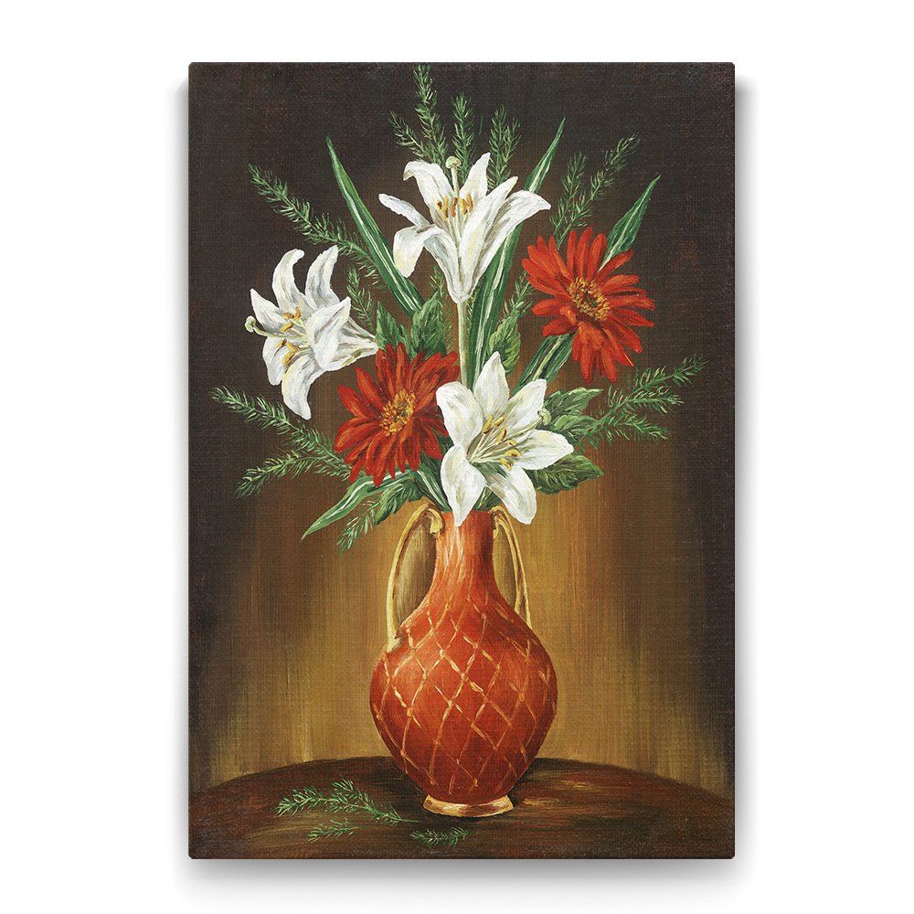 Eski Çiçek Vazo V Tablosu - 50x75cm