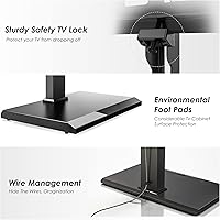 Vista 6 de FITUEYES - Soporte universal de suelo para TV con base de hierro, montaje giratorio para televisores LED, LCD, OLED, plasma, de pantalla plana