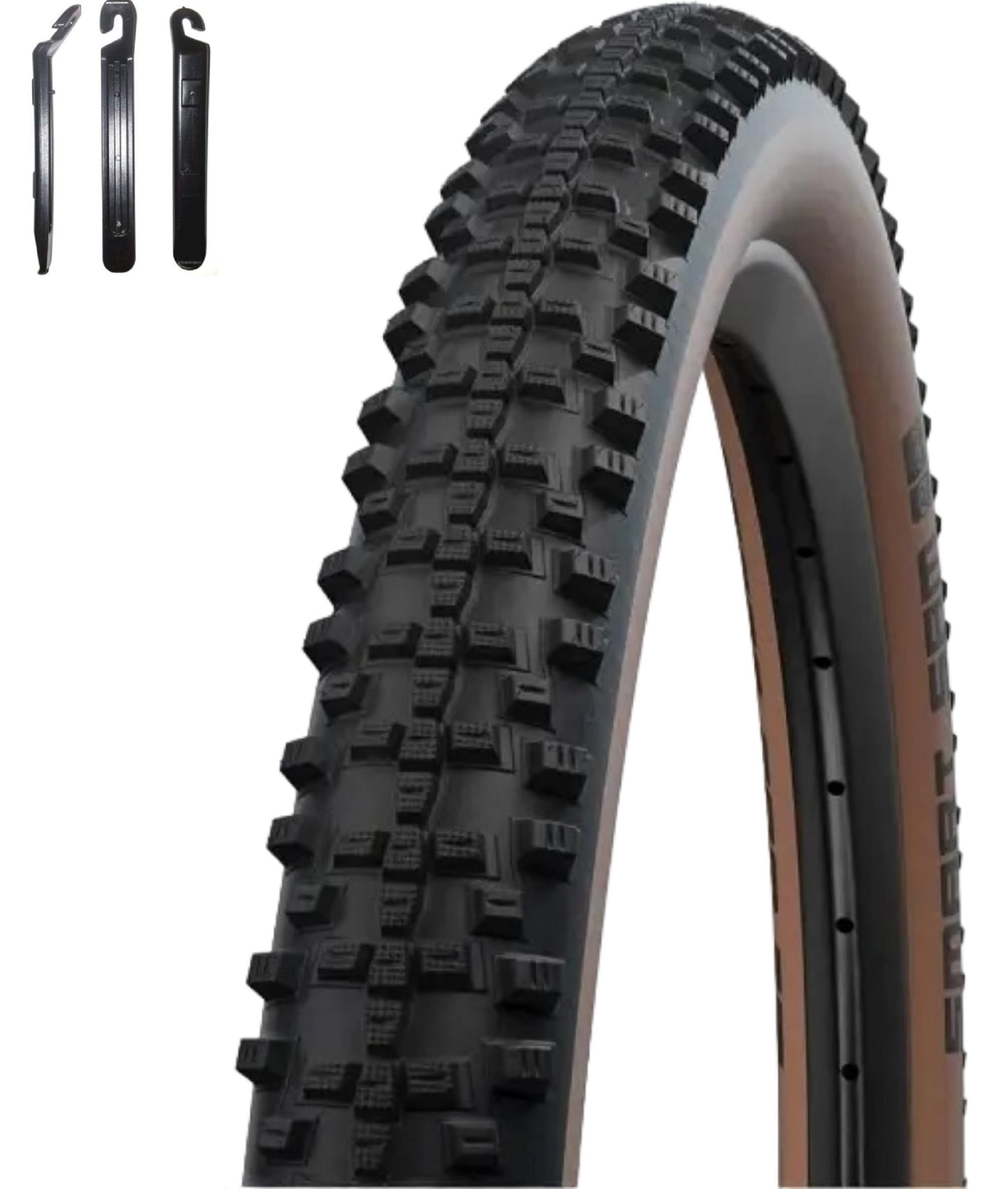 Angebot Set 1 x Schwalbe Smart Sam ADDIX Performance Line Fahrradreifen Schwarz/Bronze 65-622 (29x2.60) inkl. maxxi4you Reifenheber