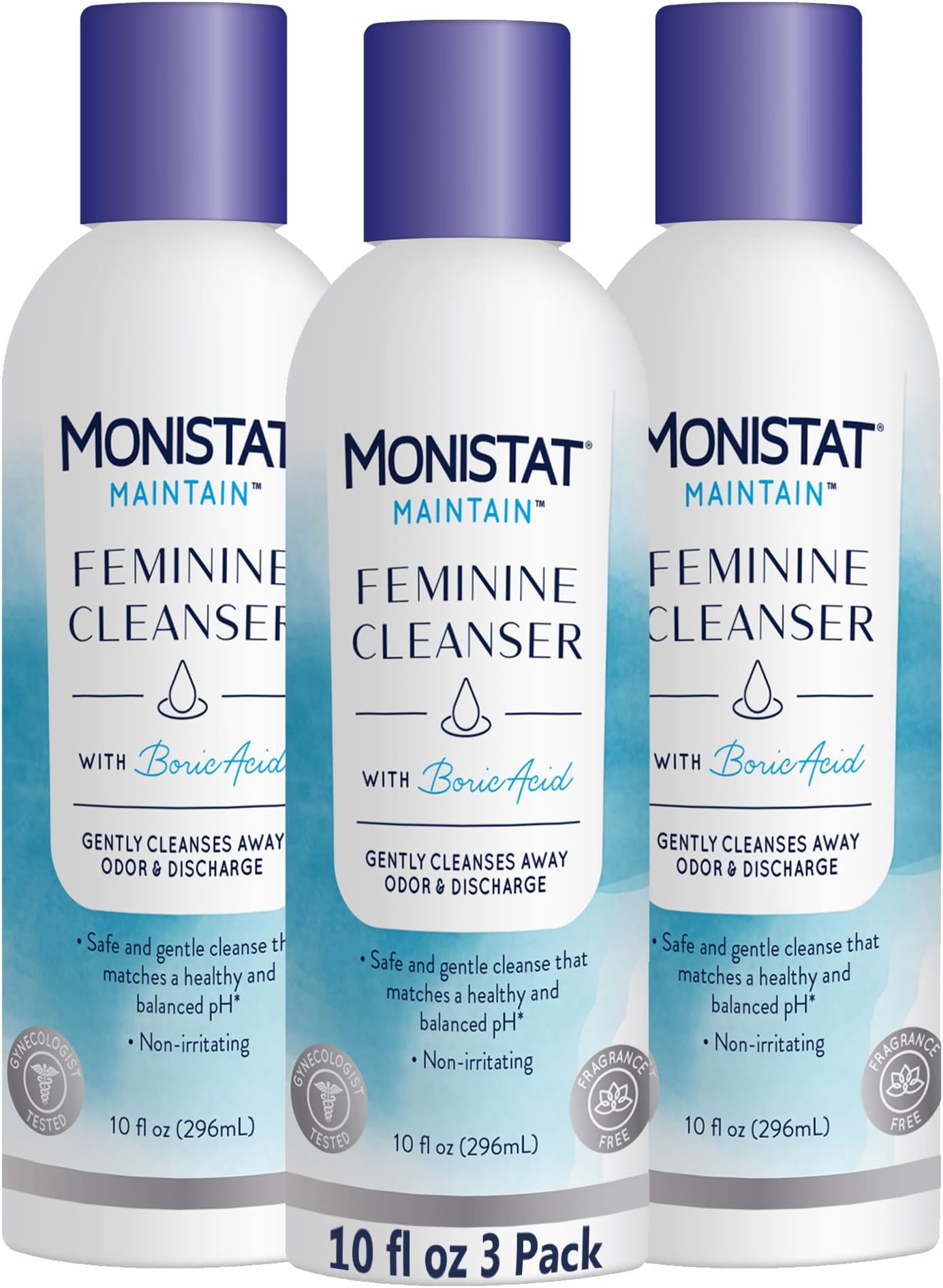 Monistat Boric Acid Feminine Cleanser, Fragrance Free