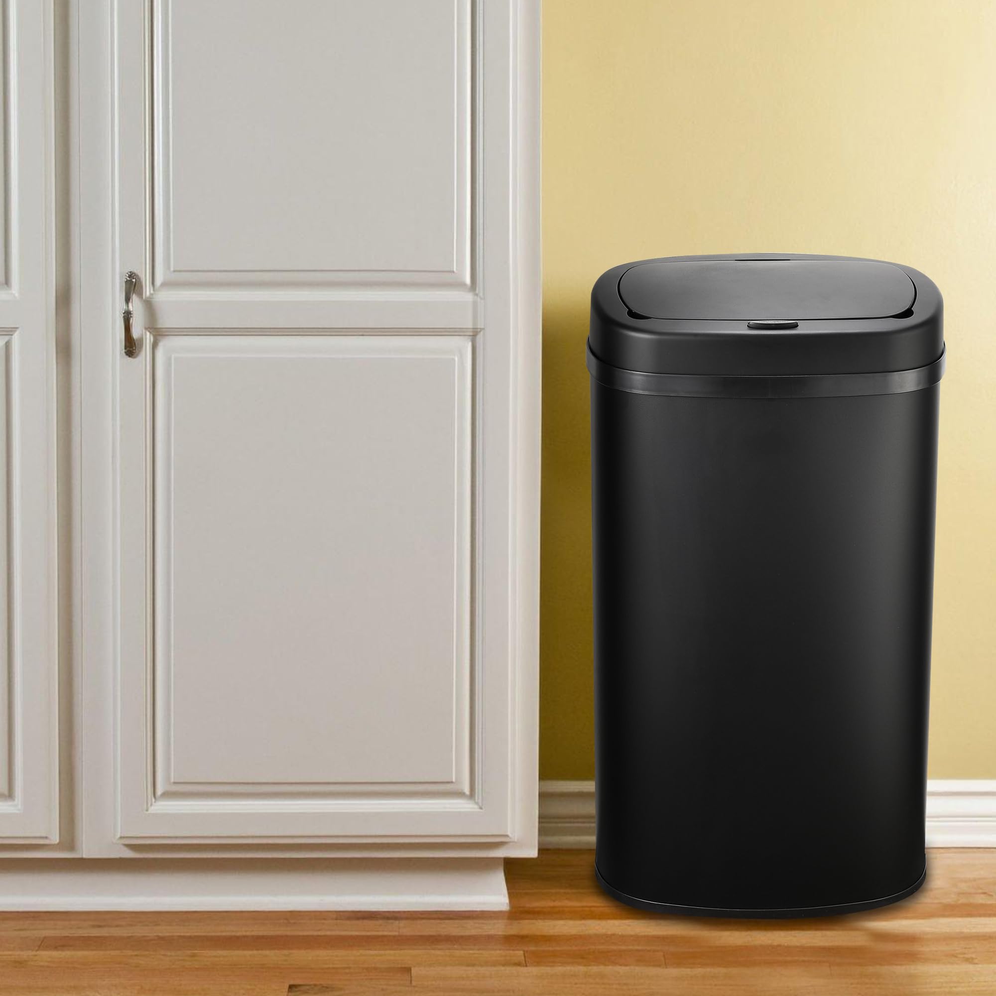Bayt 60 L Schwarzer Küchenabfalleimer Mit Touch-Deckel – Großer Abfall- Und Müllbehälter Für Recycling | Geruchsdichter Rechteckiger Mülleimer Für Schlafzimmer, Badezimmer Und Büro