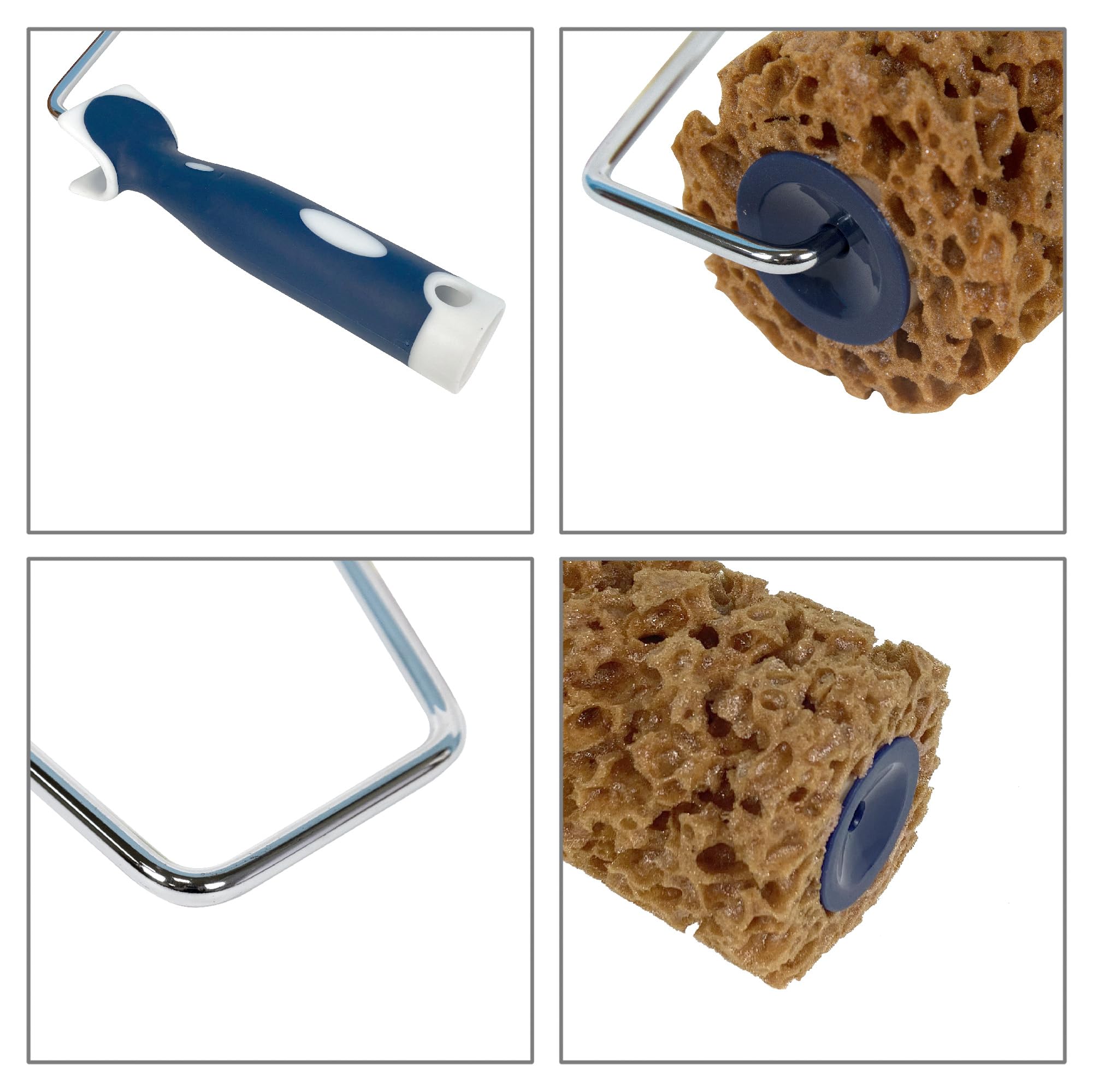 Hanroy Rodillo de Pintura de Esponja pequeño de 7 Pulgadas para decoración de Pintura de Textura, Herramienta de Pincel, Rodillo de Esponja de Arte de patrón rápido y fácil para Pared del hogar M90FT