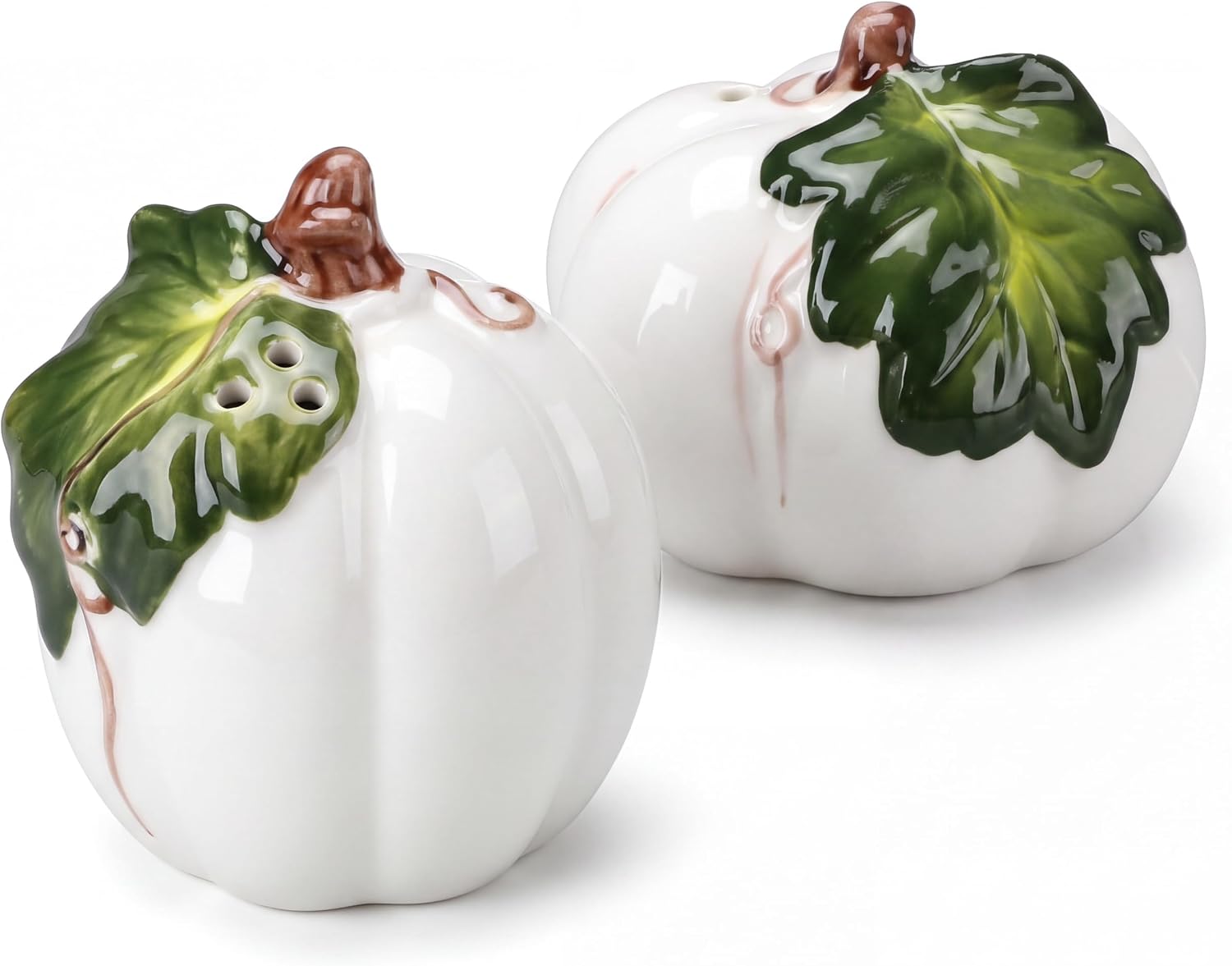 Chengu 2 Pcs Fall Pumpkin Salt and Pepper Shakers Set, Ceramic