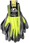 Paquet de 3 paires de gants de travail enduits de nitrile, taille large (Wells Lamont 546F)