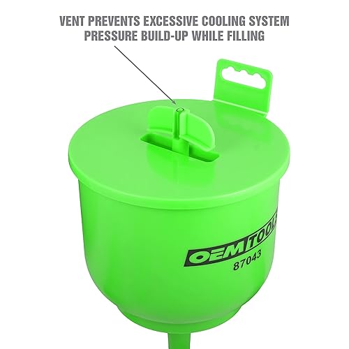 Miniatura 3 de OEMTOOLS 87043 Kit de embudo de refrigerante antiderrames de calidad profesional, kit de embudo de refrigerante anticongelante de fácil llenado