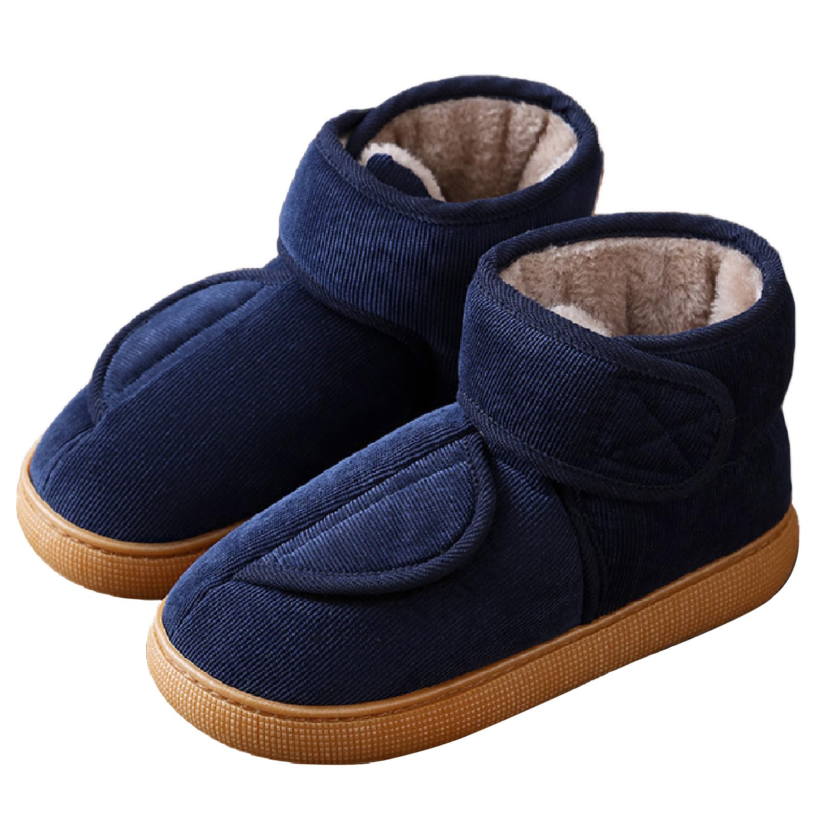 Bottes Hiver Fourrées Doublure Chaude Femme Homme Chaussures d'hiver Neige Fermeture Réglable Hiver Antidérapage Chaussons Unisexe