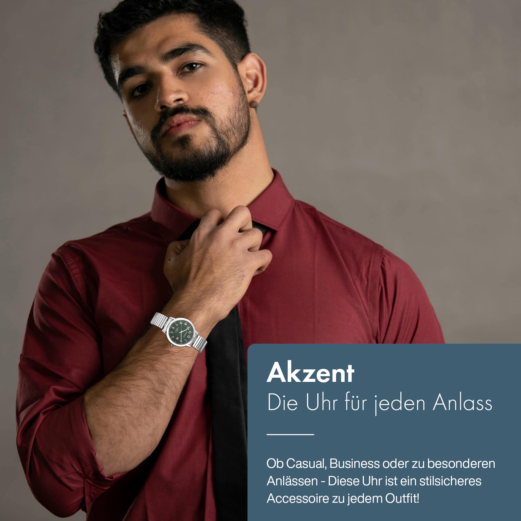 Akzent Orologio da uomo con cinturino in metallo SS7421600010