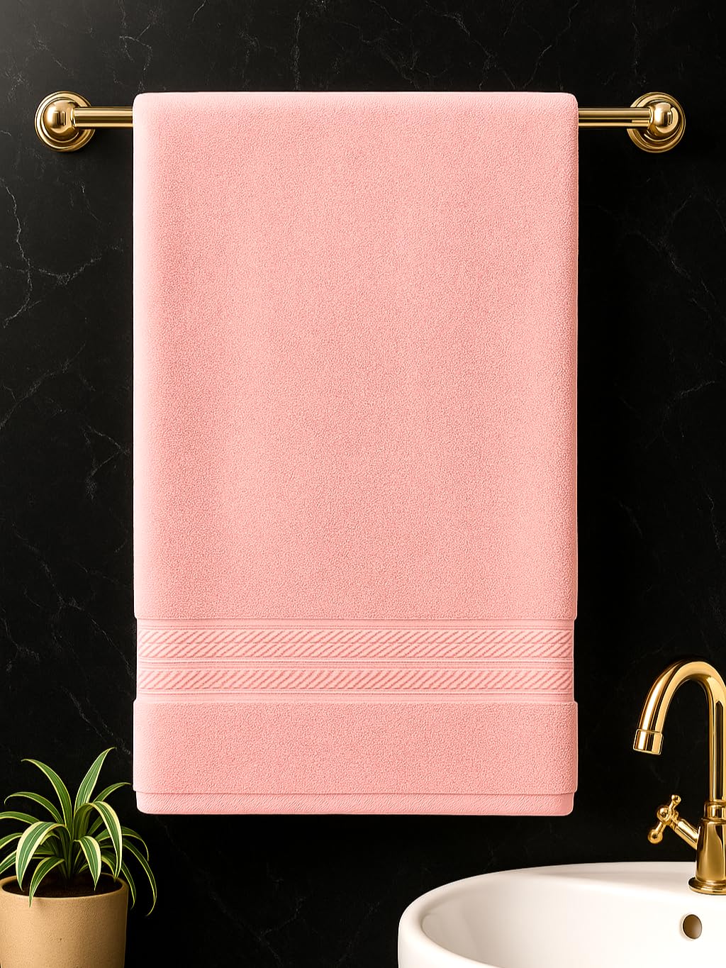 Bombay Dyeing Towel 100% Cotton Tulip Bath Turkish Towel | 450 GSM, Super Soft & Ultra Absorbent | 75cm x 150cm | Hand Washable & Machine Washable (Peach)-image-20