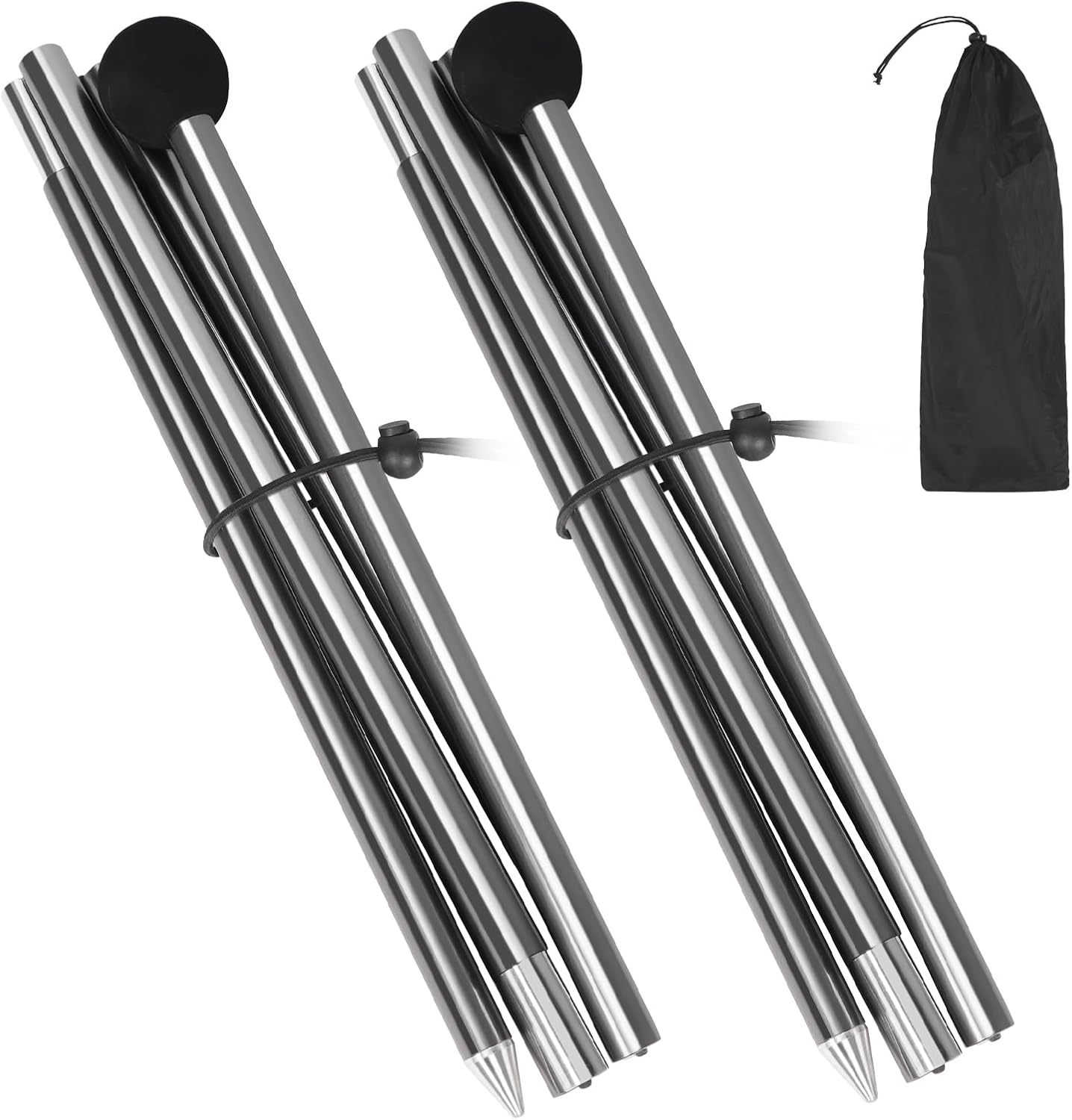 REDCAMP Replacement Tent Poles for Beach Canopy Accessories, 6.6ft Height Adjustable Aluminum Poles for Camping, Hiking, Backpacking, Outdoor Parties and Fishing, 4Packs