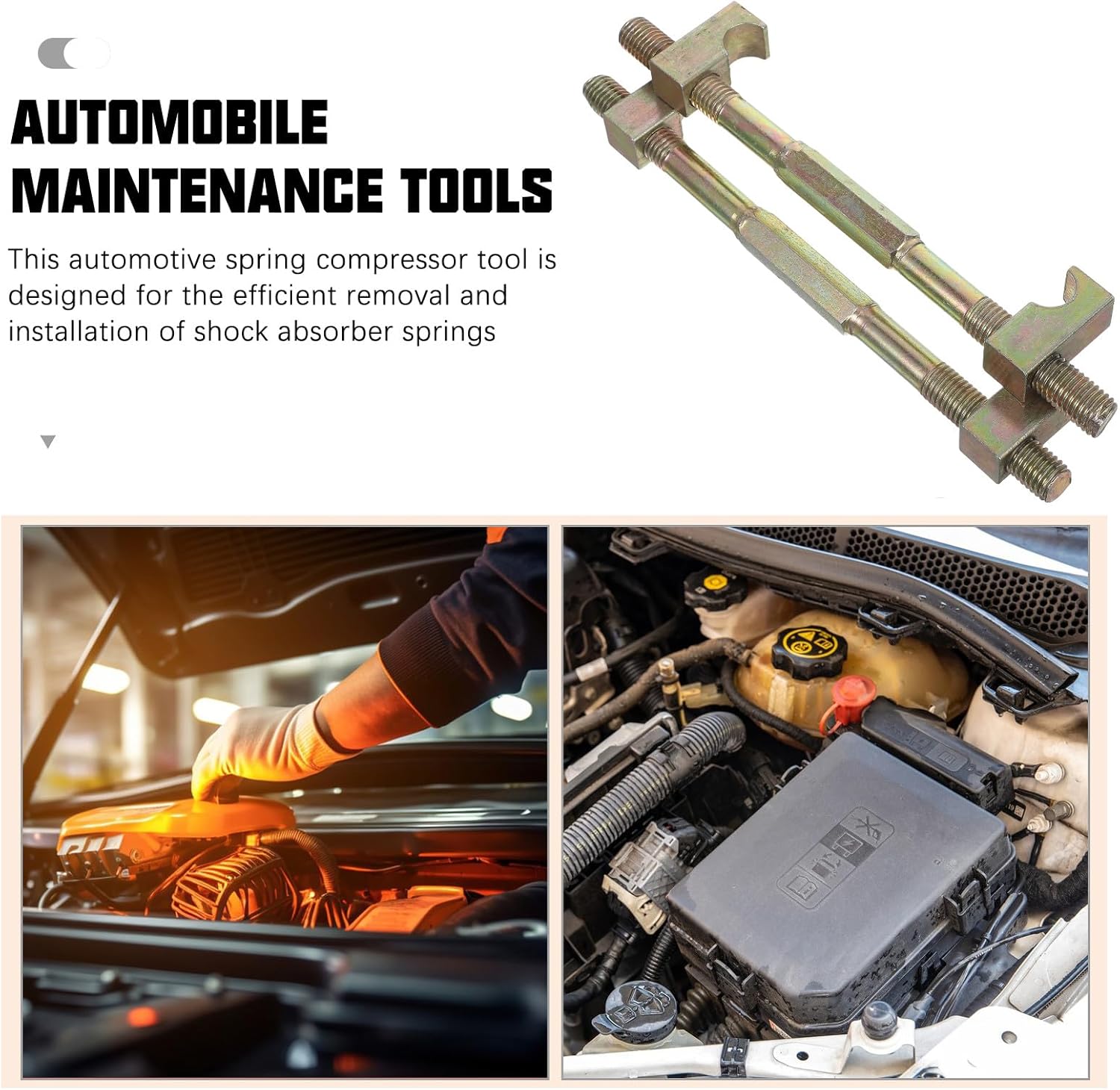 Healifty Automotive Coil Spring Compressor Tool and Shock Absorber Removal Tool, Manual Suspension Strut Installer for Car Spring Disassembly and Repair