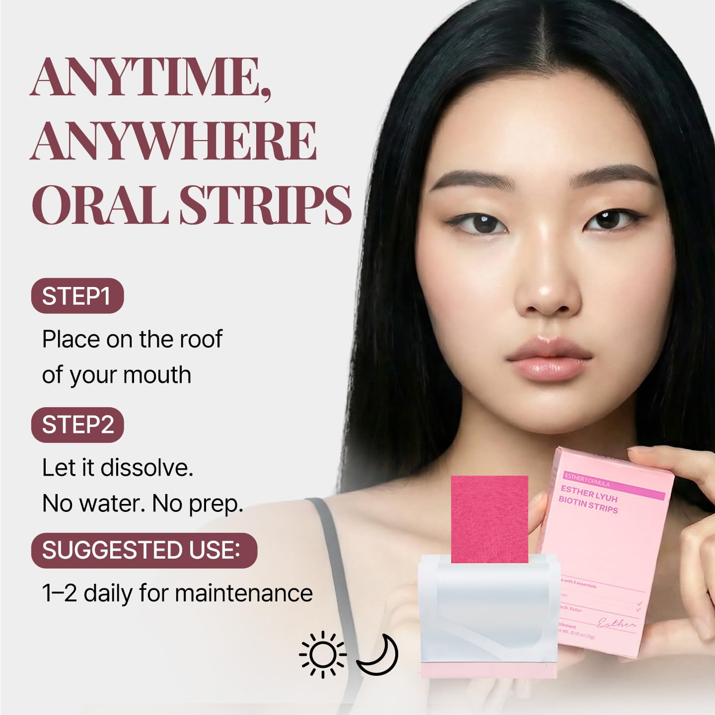 ESTHER FORMULA Biotin Strips (30 ct) - Fast-Absorbing Oral Strips — Amazon image 9