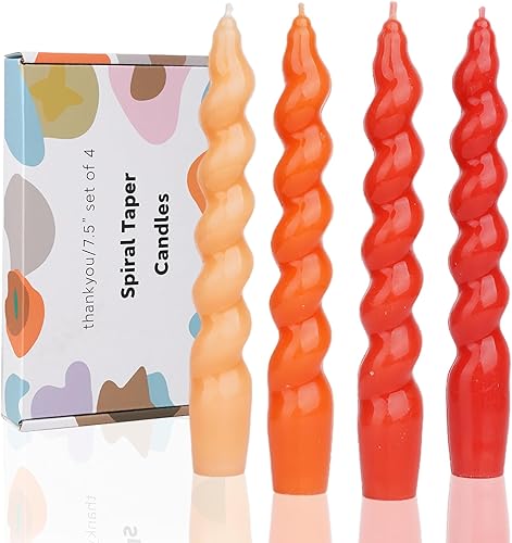 LPUSA Velas cónicas acanaladas de 10 pulgadas, hechas a mano con cera de soja vegana para vacaciones, bodas, fiestas, hogar, cena, fiesta y