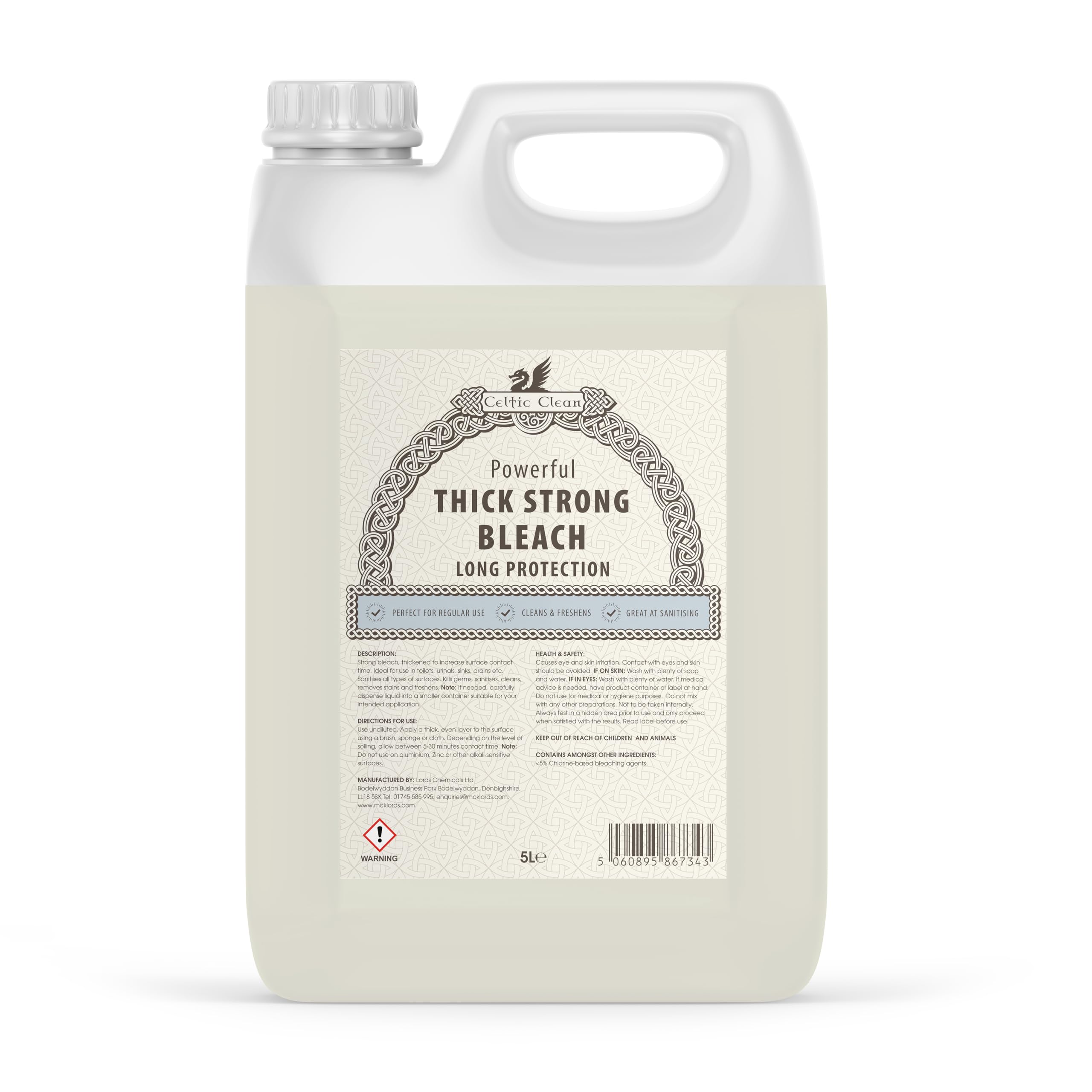 Celtic Clean - Thick Strong Bleach - 5 Litre