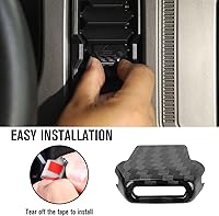 Vista 6 de Jimen Compatible con Ford Bronco 2021-2023, 4 piezas de cubierta de botón de ajuste de ventilación de aire de consola central (fibra de carbono)