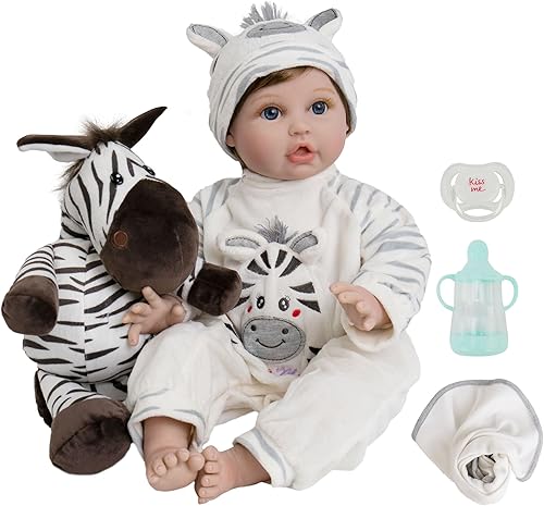 Miniatura 6 de Aori 2.0 Reborn Boy Baby Doll - Muñecas realistas de 22 pulgadas, muñecas de bebé recién nacidas, de vinilo suave, juguete para niños a partir de 3