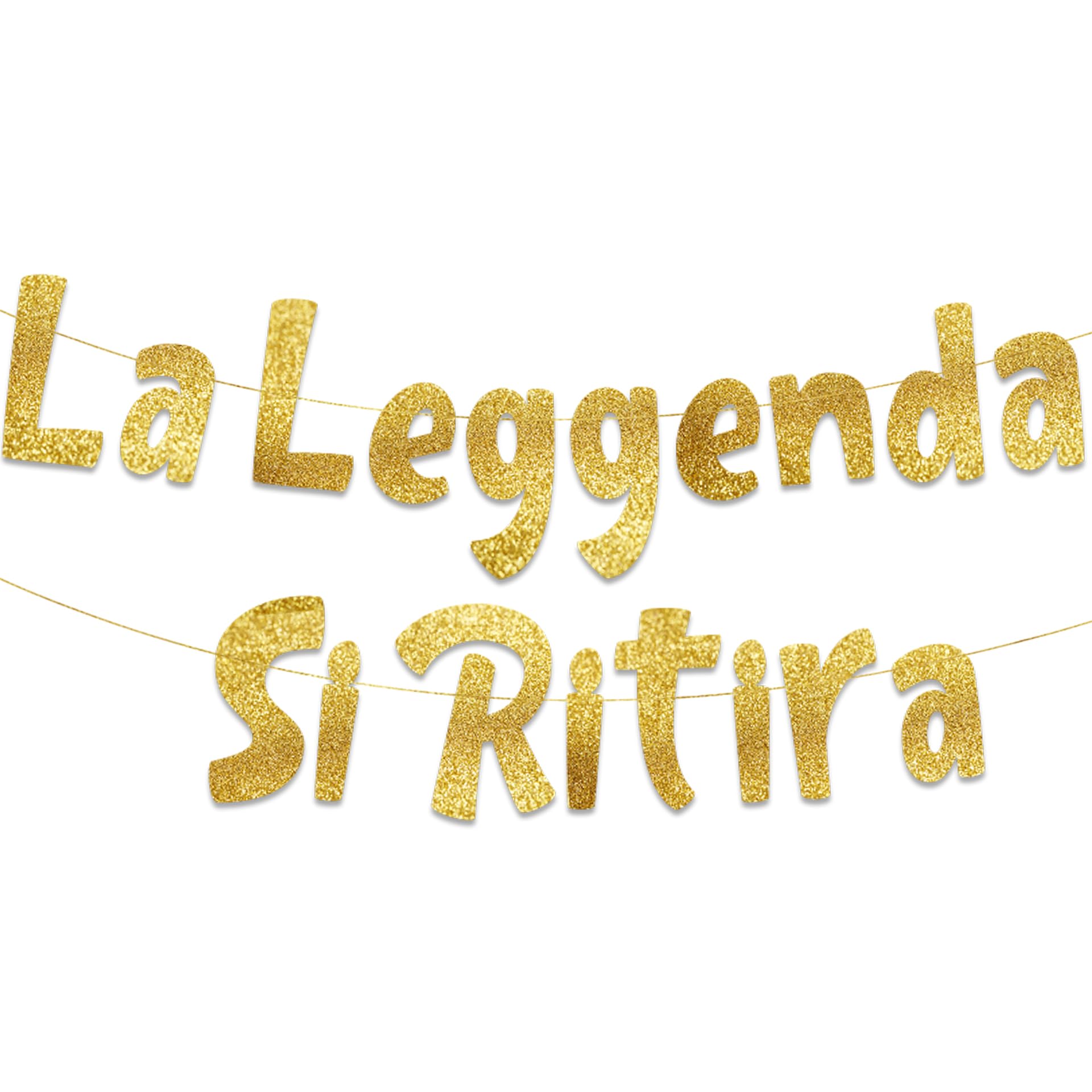 La Leggenda Si Ritira Striscione Glitter Oro Decorazione Festa di Striscione d'oro Decorazione Striscione di Congratulazioni per il Pensionamento