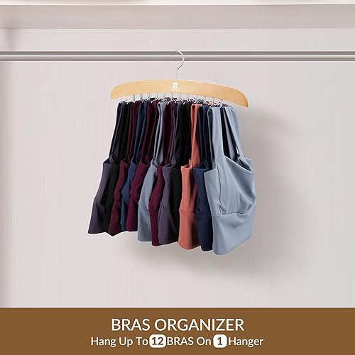 Miniatura 9 de ZEDODIER Perchas para camisetas sin mangas, organizador de brasieres para armario, capacidad de almacenamiento de 24 unidades, organizador de