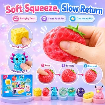 8 Piece Squishy Box, Squishy Fun Mystery Box Set Pack Squishies