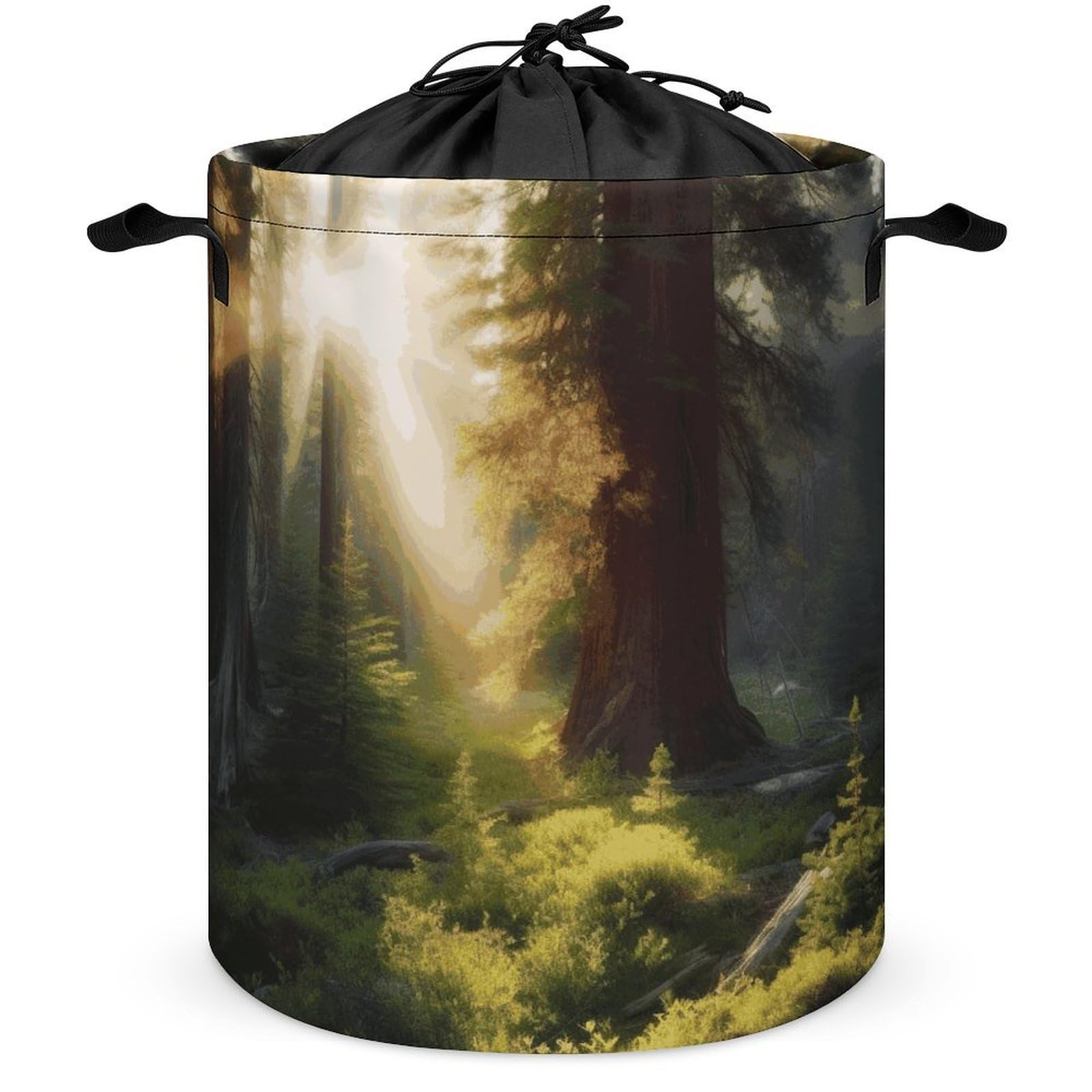 Morning Sunlight in Wilderness Laundry Basket Collapsible Clothes Hamper with Reinforced Handles Large Capacity Waterproof Laundry Bag Freestanding Laundry Hamper for Bedroom Bathroom