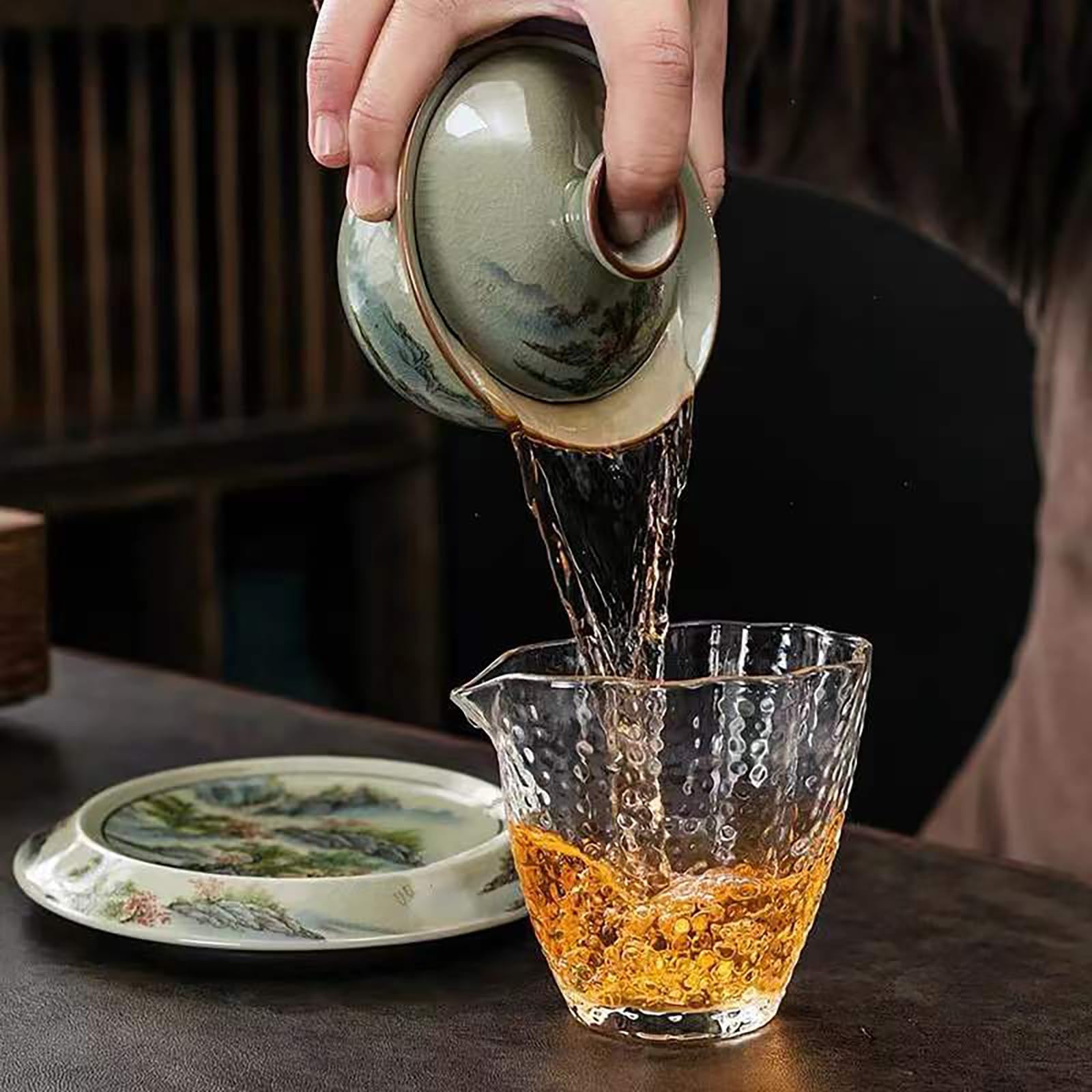 Keramik Tasse Topf Chinesische Tassen Chinesische Landschaftsmalerei Set Schüssel