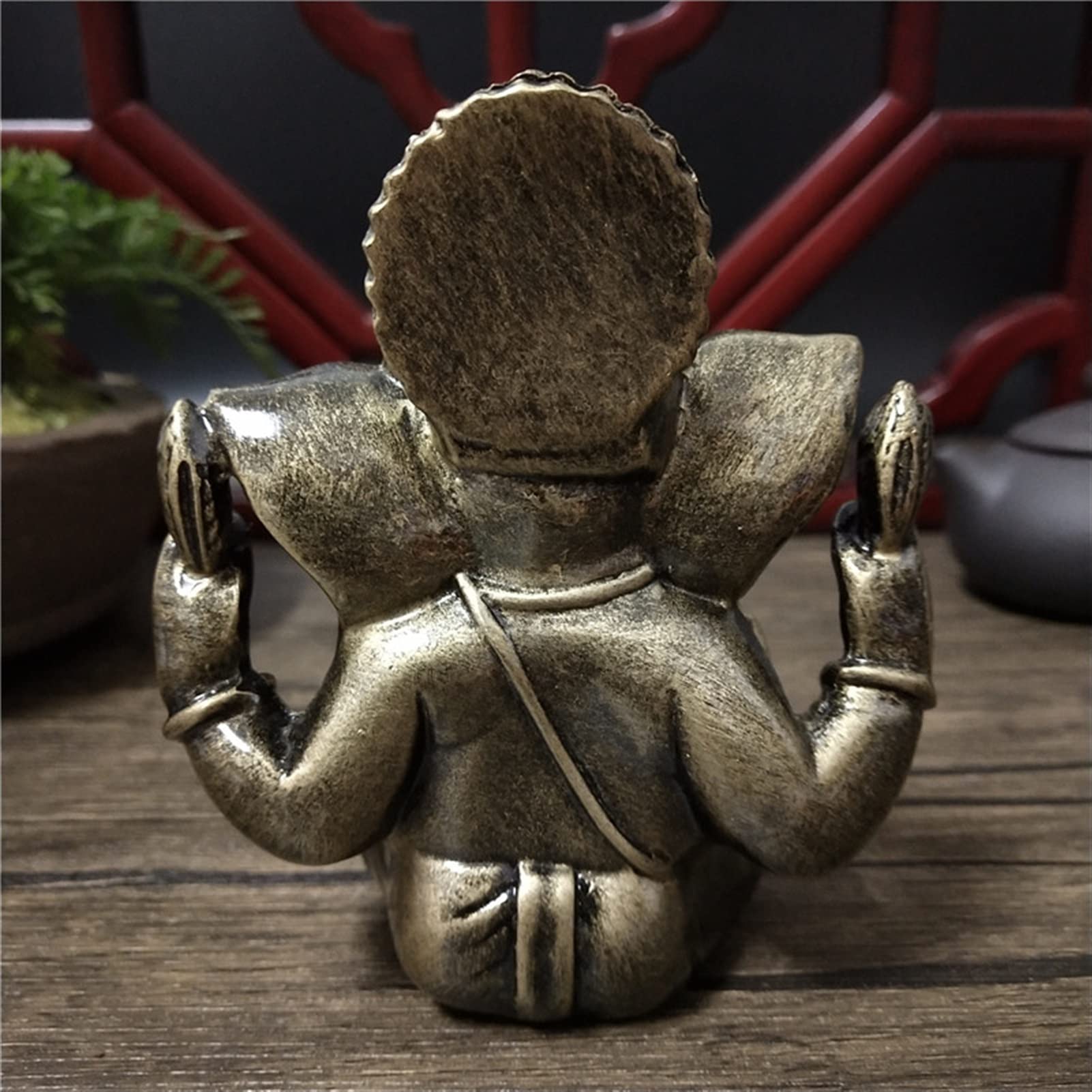 仏像 文化財 青銅製 ガネーシャ像 青銅製 ガネーシャ像 片足立ち インテリア 開運 厄払い アジアン