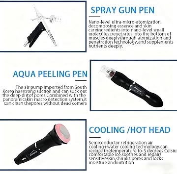 Hydrogen Oxygen Beauty Machine,10 in 1 Water Oxygen Hydra-Facial Machine with 8 Inch Display Screen,Quickly Decompose Water Molecules Deep Cleansing,for Beauty Salon