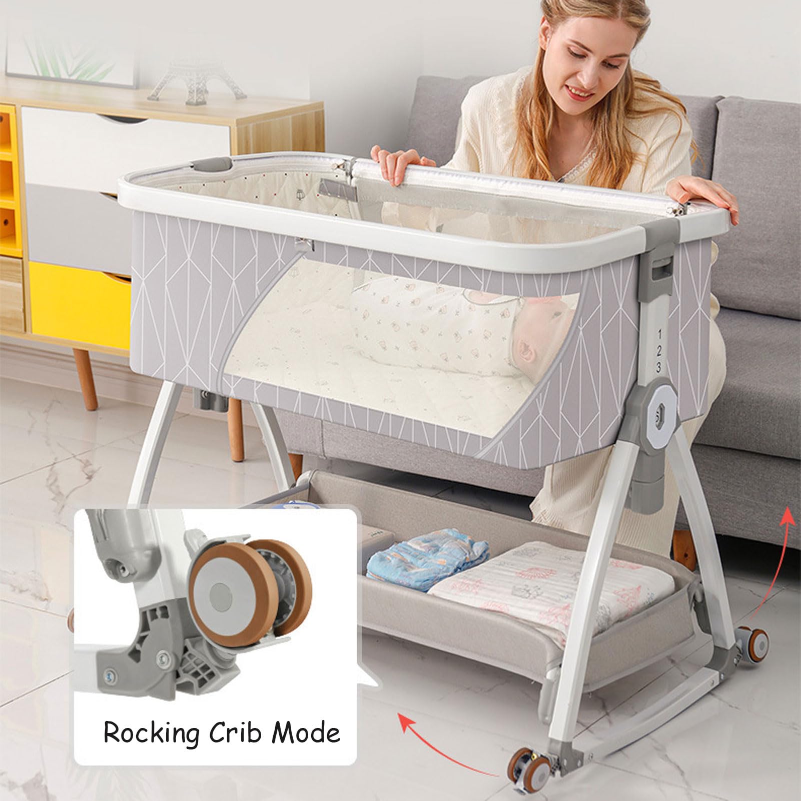 ベビーベッド、おむつ交換台、バシネット