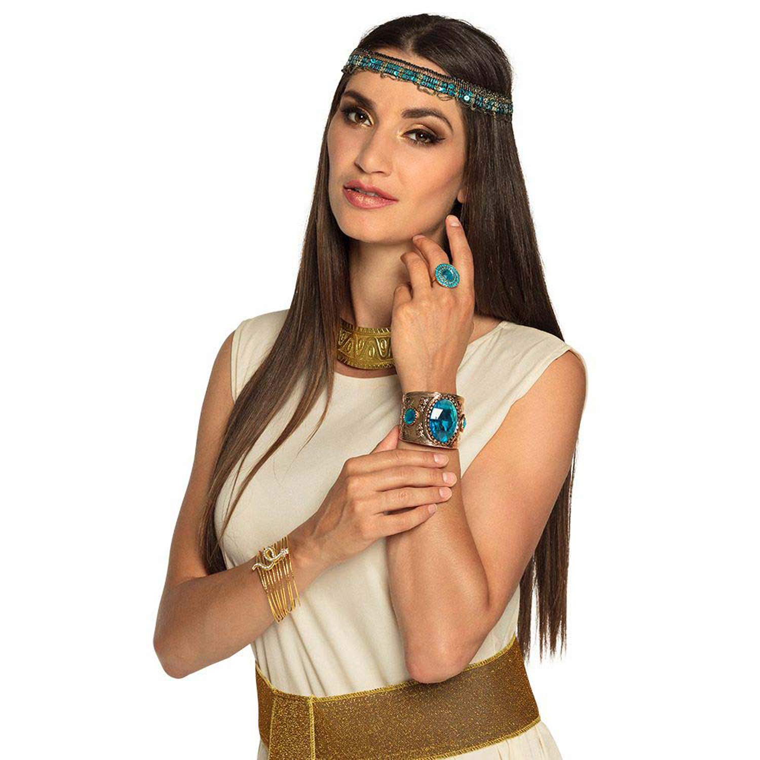 Bracelet Boland Noble Of The Nile – Serpent Doré Avec Strass, Style égyptien – Idéal Pour Cléopâtre, Déesse Grecque, Carnaval Et Fête à Thème