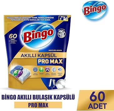 Bingo Smart Capsule Pro Max Dishwasher Detergent Tablet 60s