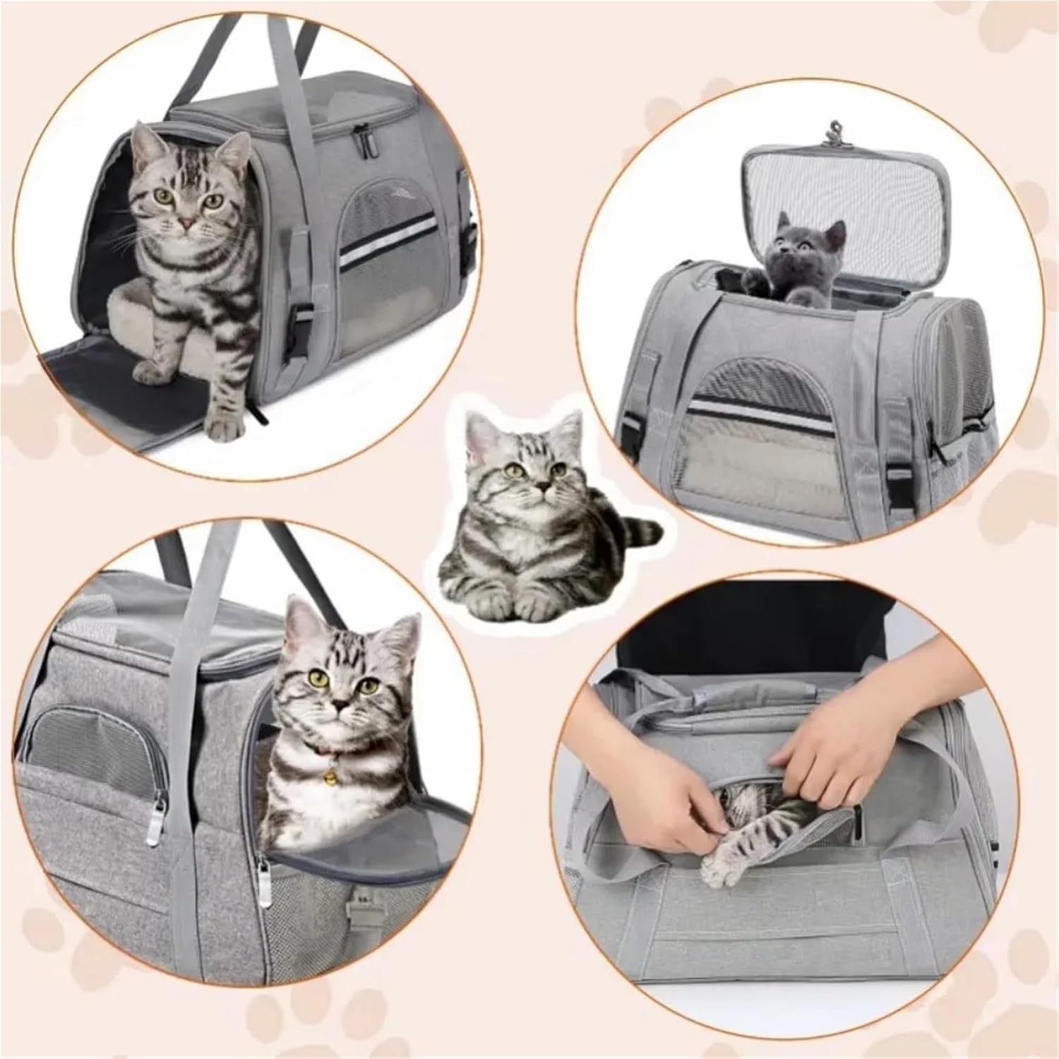 Cat Bag Dog Carrier Soft Side Backpack Pet Carriers Travel